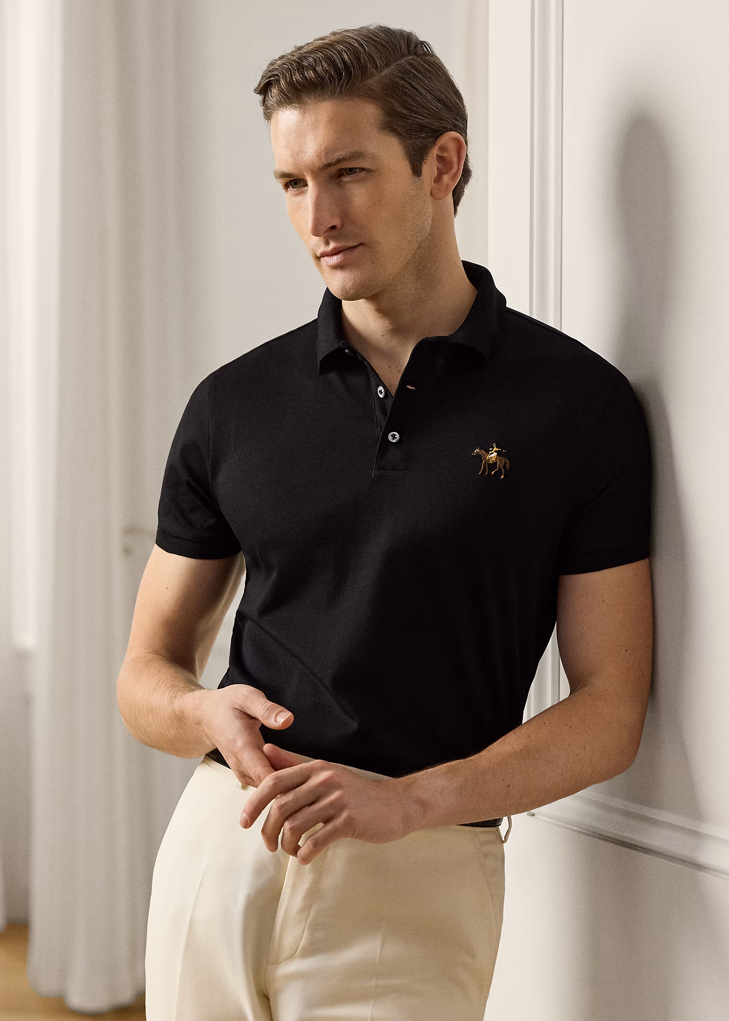 Custom-Slim-Fit Poloshirt aus Piqué - RALPH LAUREN OUTLET