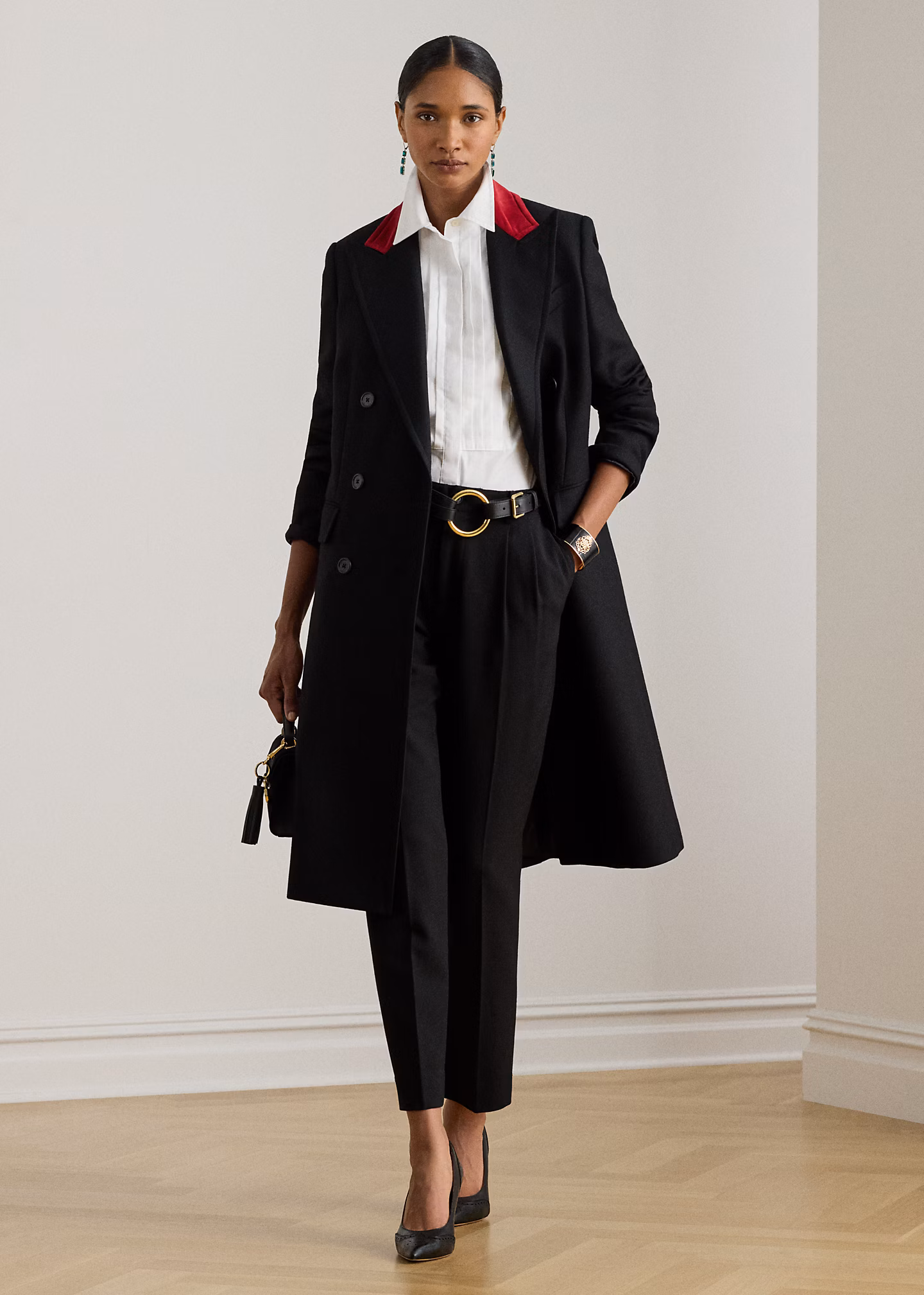 Zweifarbiger Mantel aus Trikotine - RALPH LAUREN OUTLET