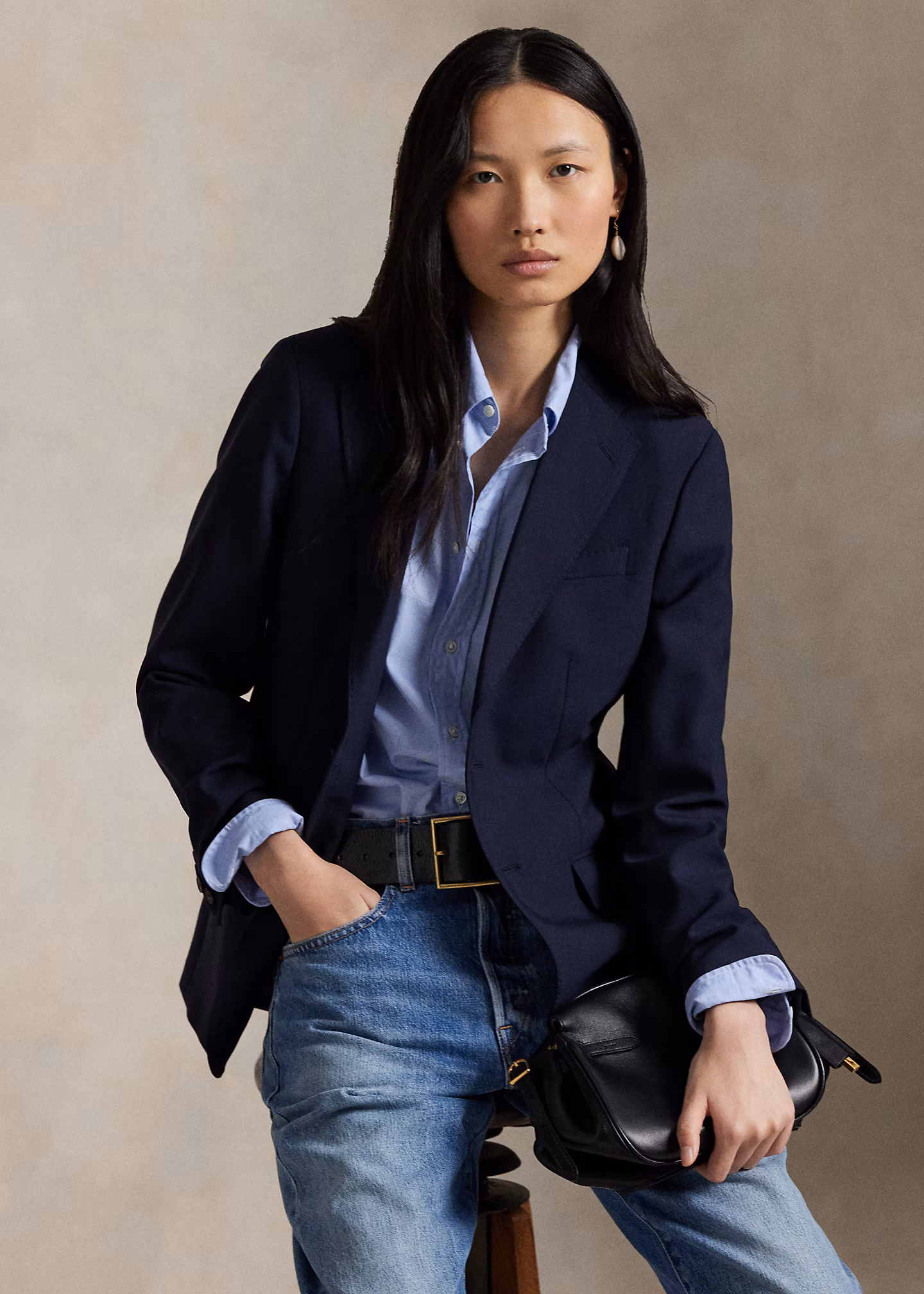 Einreihiger Stretch-Wollblazer - RALPH LAUREN OUTLET