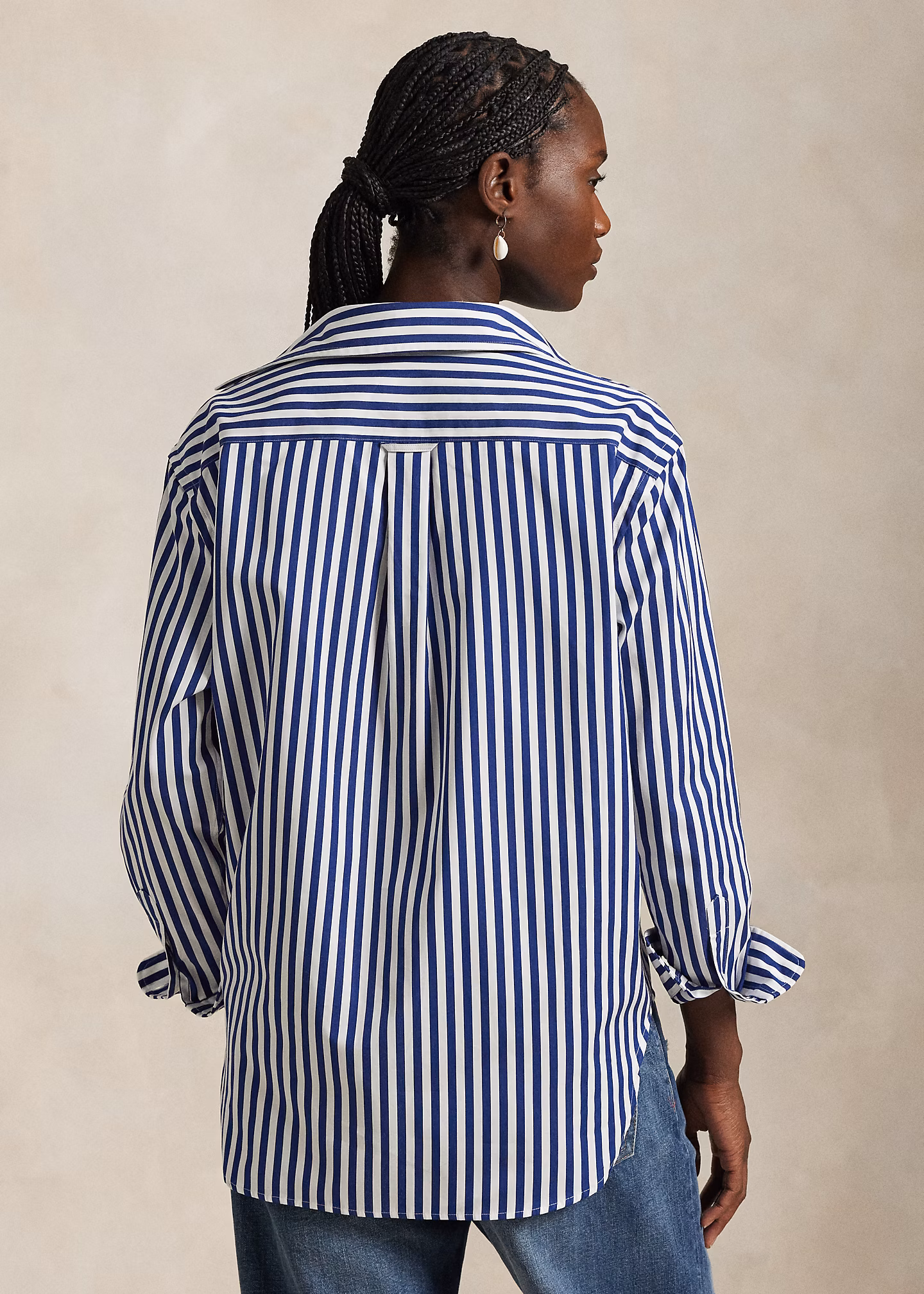 Übergroßes Baumwollhemd mit Streifen - RALPH LAUREN OUTLET