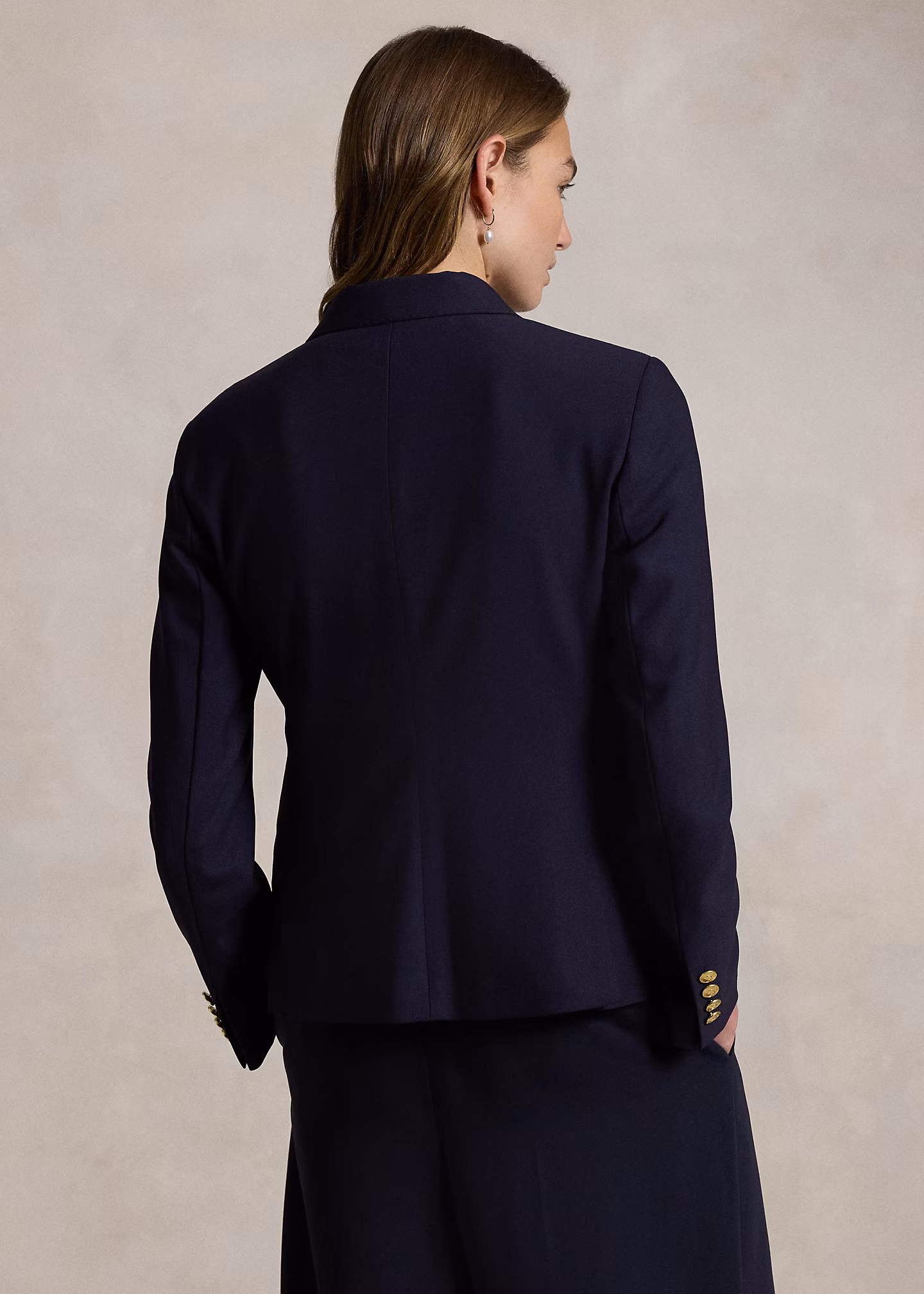 Zweireihiger kurzer Stretchwollblazer - RALPH LAUREN OUTLET