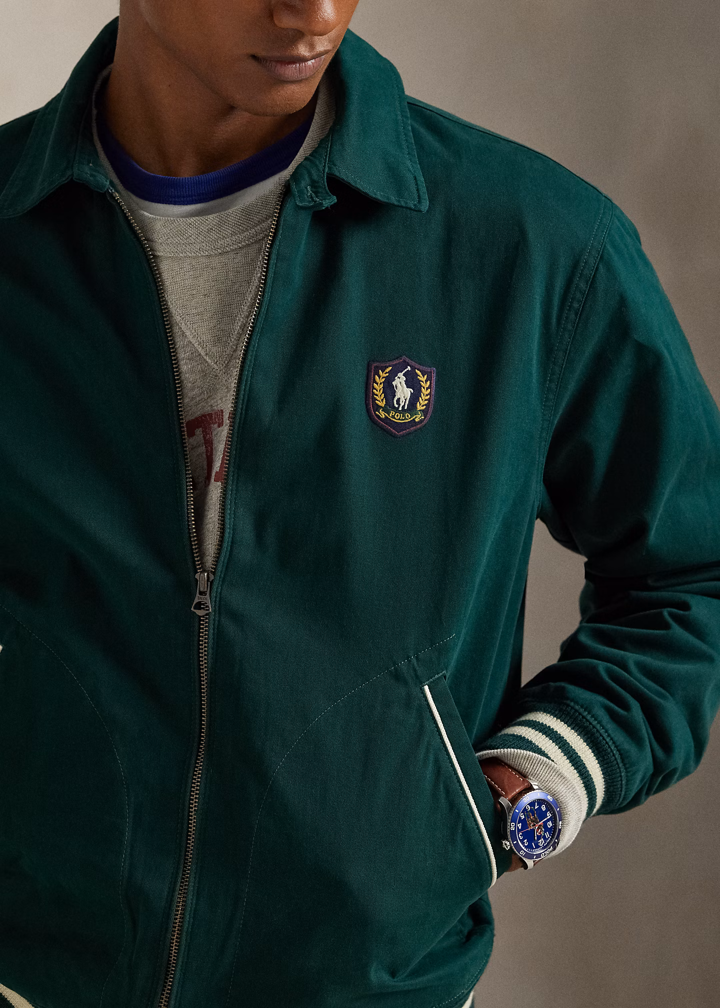 Twilljacke mit Pony-Aufnäher - RALPH LAUREN OUTLET