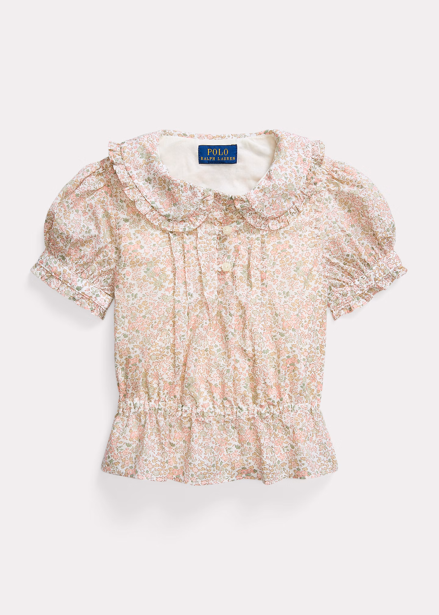 Geblümtes Baumwolloberteil mit Schößchen - RALPH LAUREN OUTLET