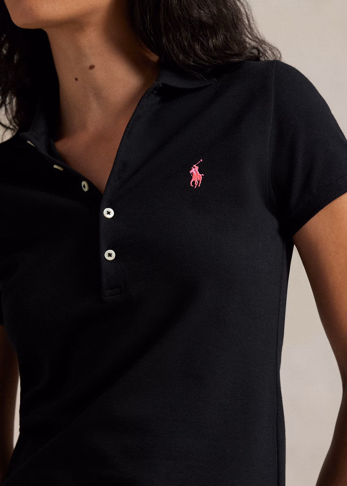 Slim-Fit Stretch-Poloshirt mit Pink Pony - RALPH LAUREN OUTLET