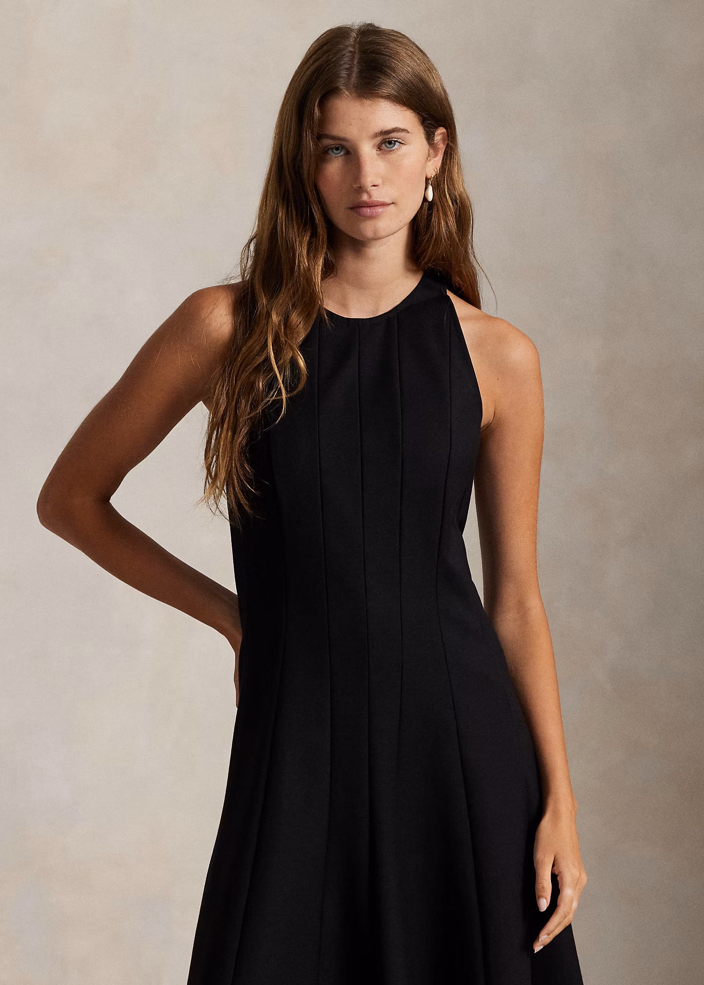 Ärmelloses Stretchkleid mit Baumwolle - RALPH LAUREN OUTLET