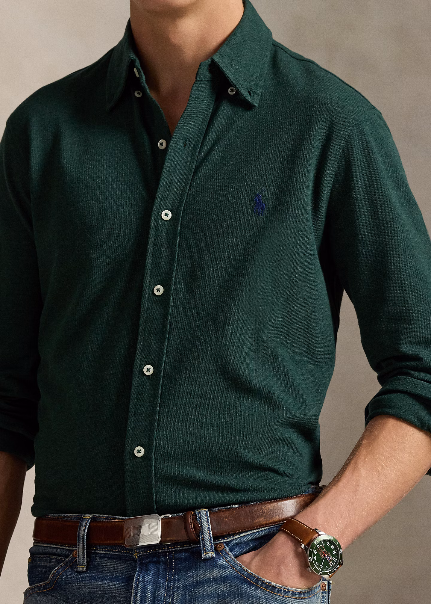 Featherweight Piqué-Hemd - RALPH LAUREN OUTLET