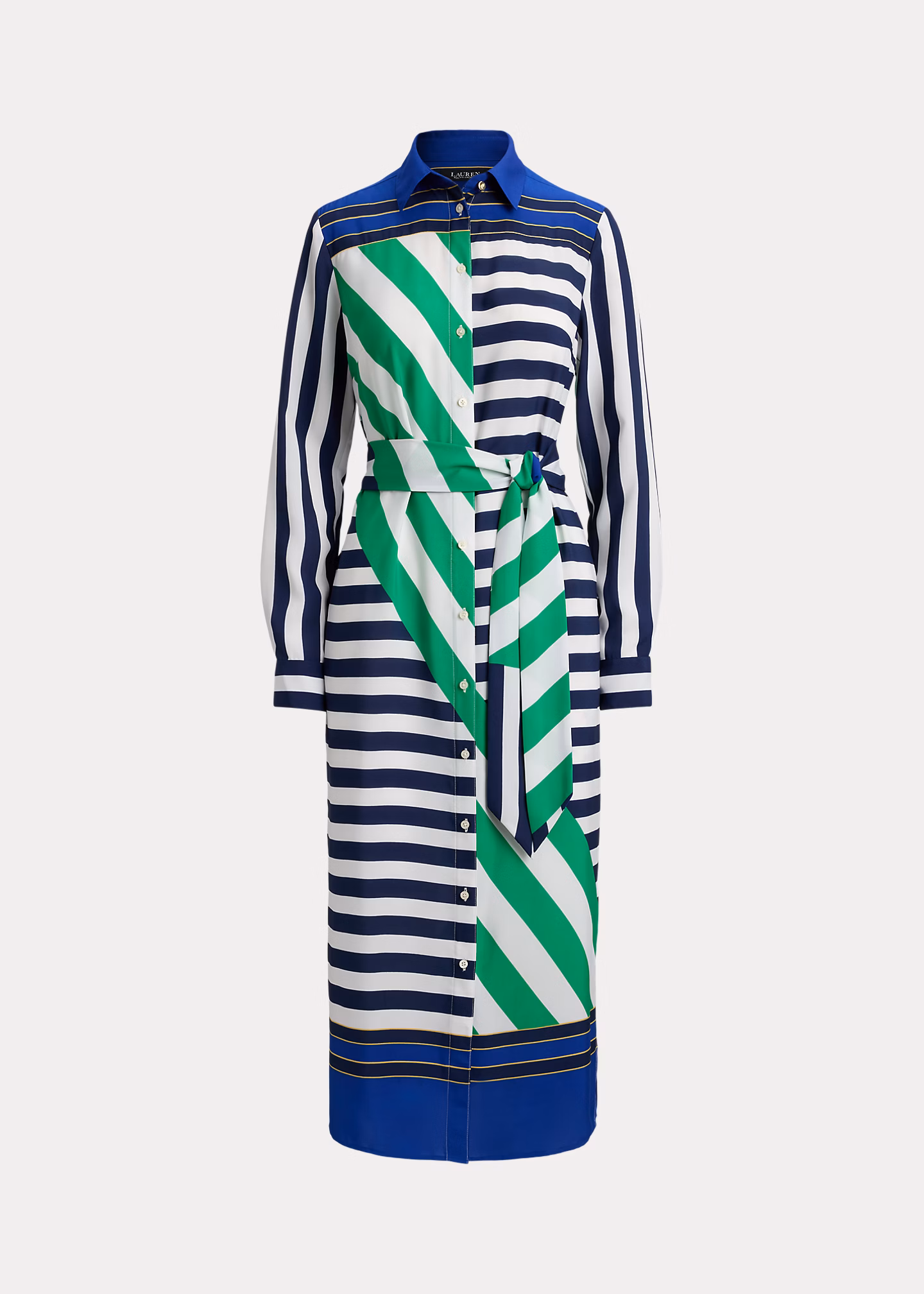 Crêpe-Hemdkleid mit Streifen - RALPH LAUREN OUTLET