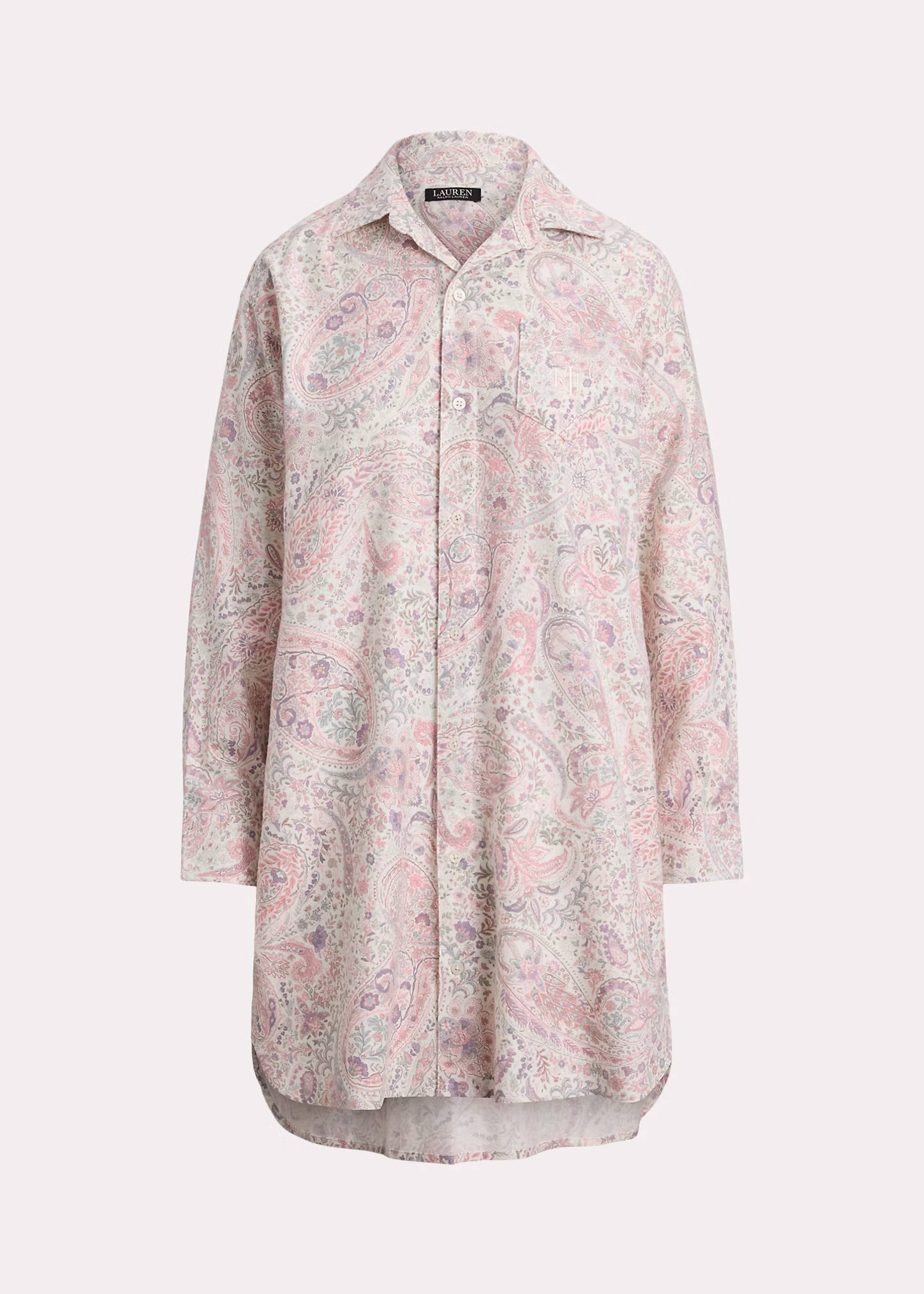 Paisley Cotton-Blend Twill Sleep Shirt - RALPH LAUREN OUTLET