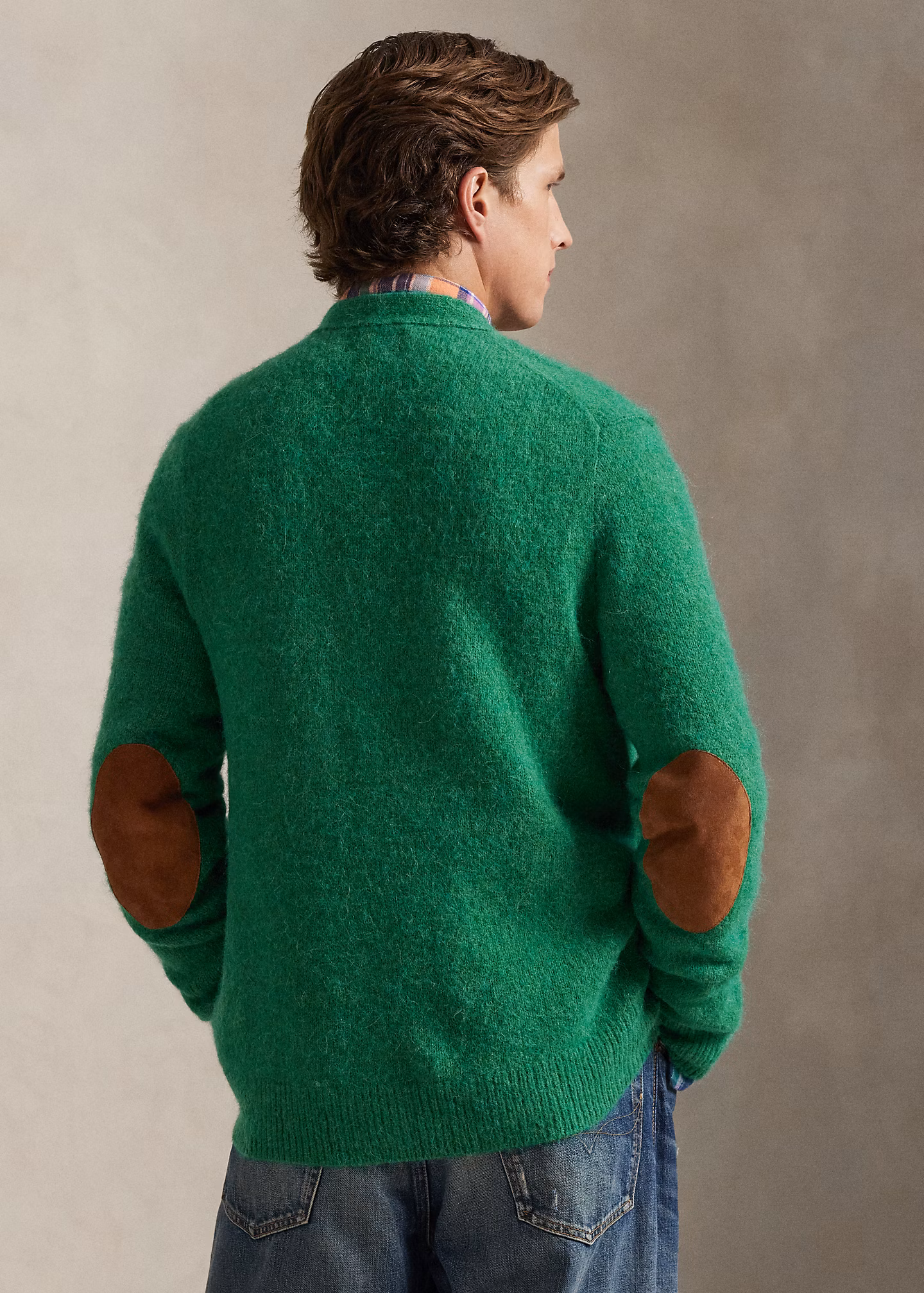 Strickjacke mit Wildlederaufnähern - RALPH LAUREN OUTLET