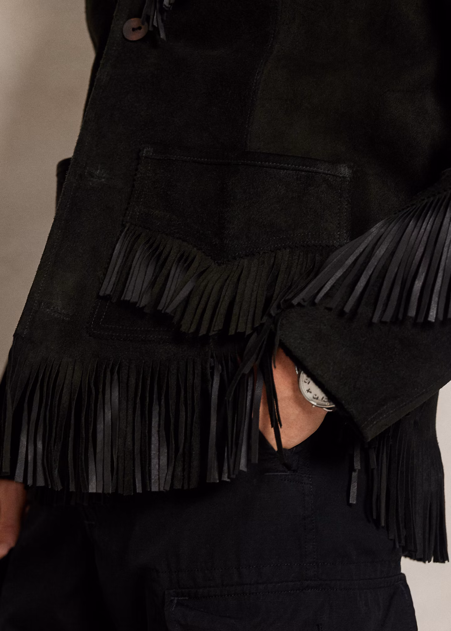 Wildlederjacke mit Fransen - RALPH LAUREN OUTLET