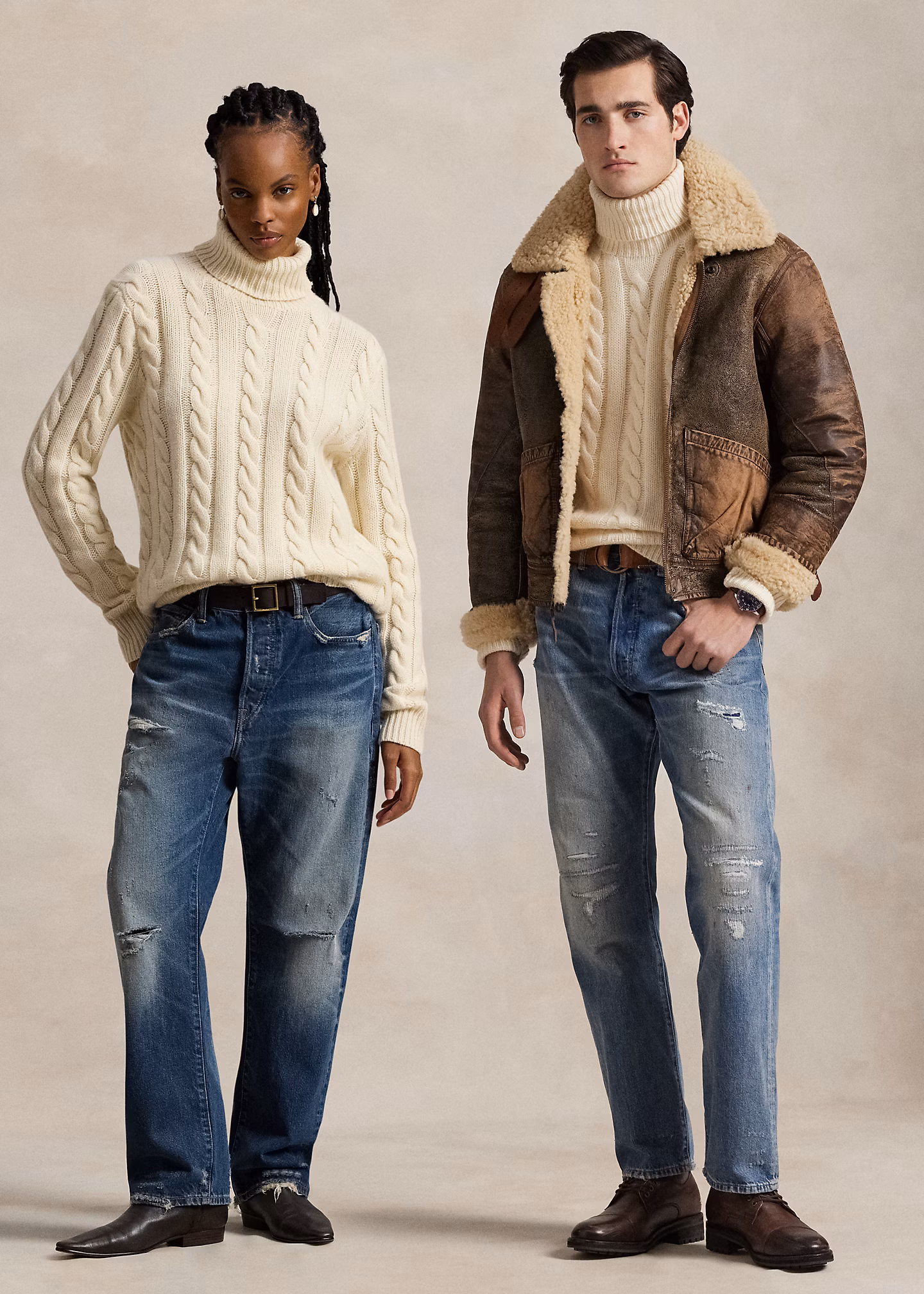 Woll-Kaschmir-Pullover mit Zopfmuster - RALPH LAUREN OUTLET