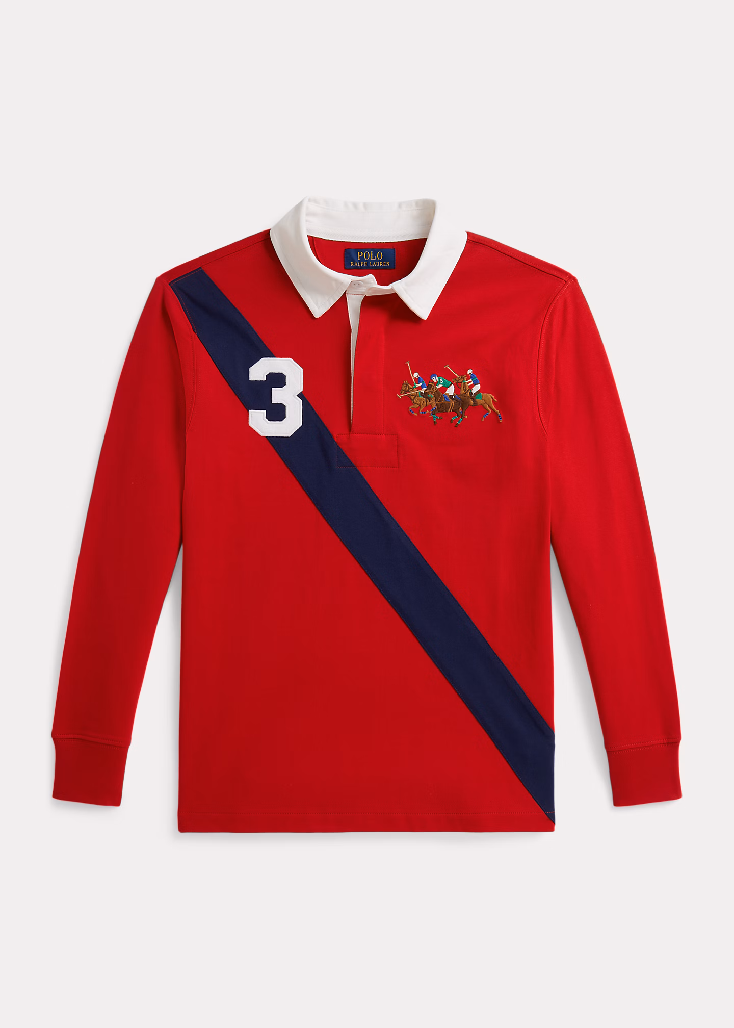 Baumwoll-Rugbyhemd mit Dreifach-Pony - RALPH LAUREN OUTLET