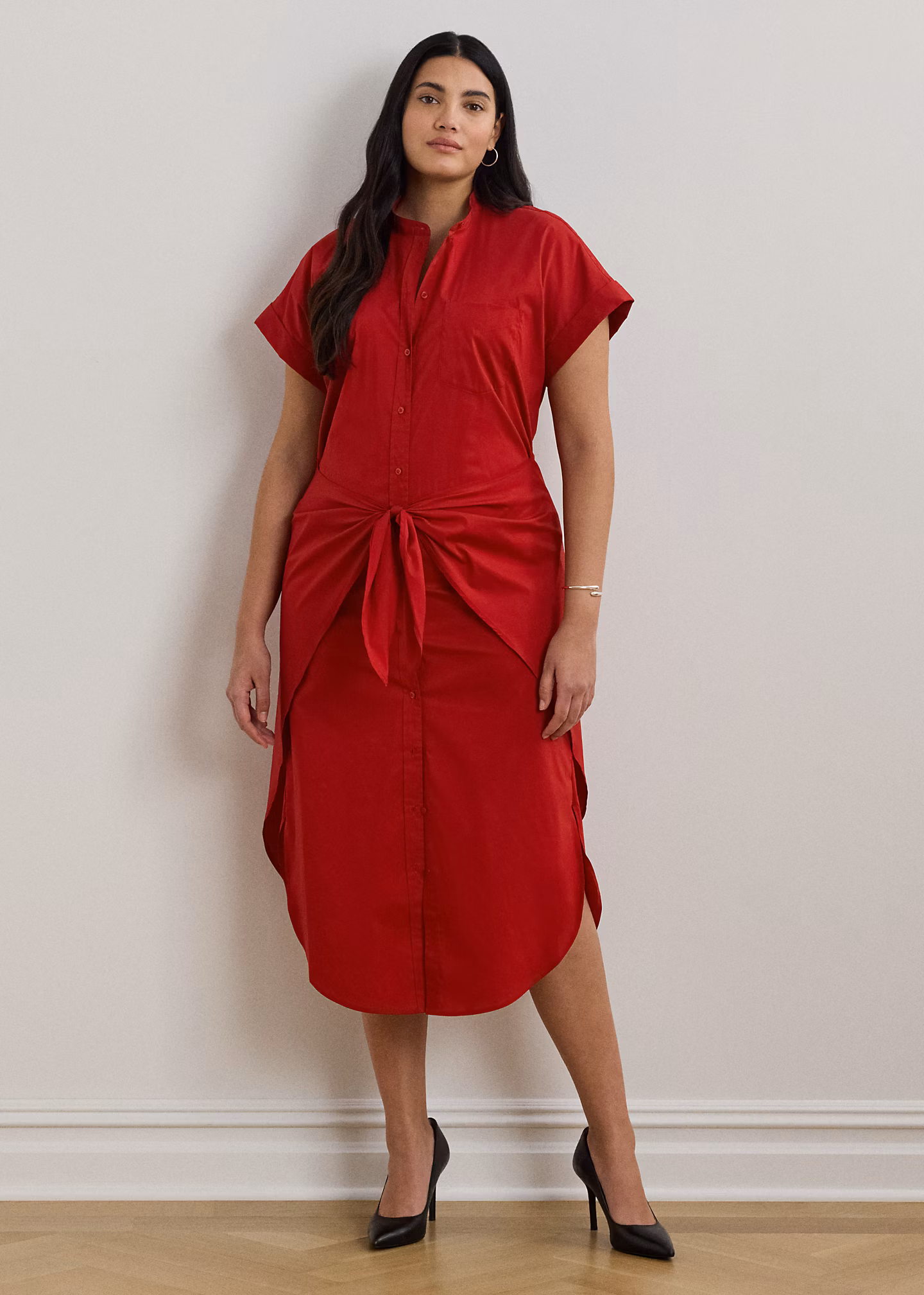 Hemdkleid mit Bindedetail vorne - RALPH LAUREN OUTLET