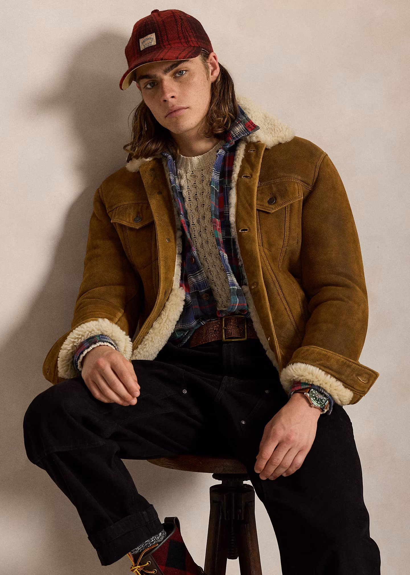 Truckerjacke aus Lammfell - RALPH LAUREN OUTLET