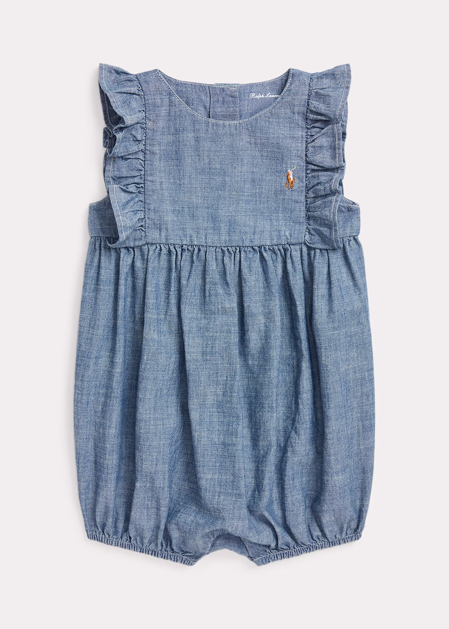 Chambray-Sommerstrampler in Indigo - RALPH LAUREN OUTLET