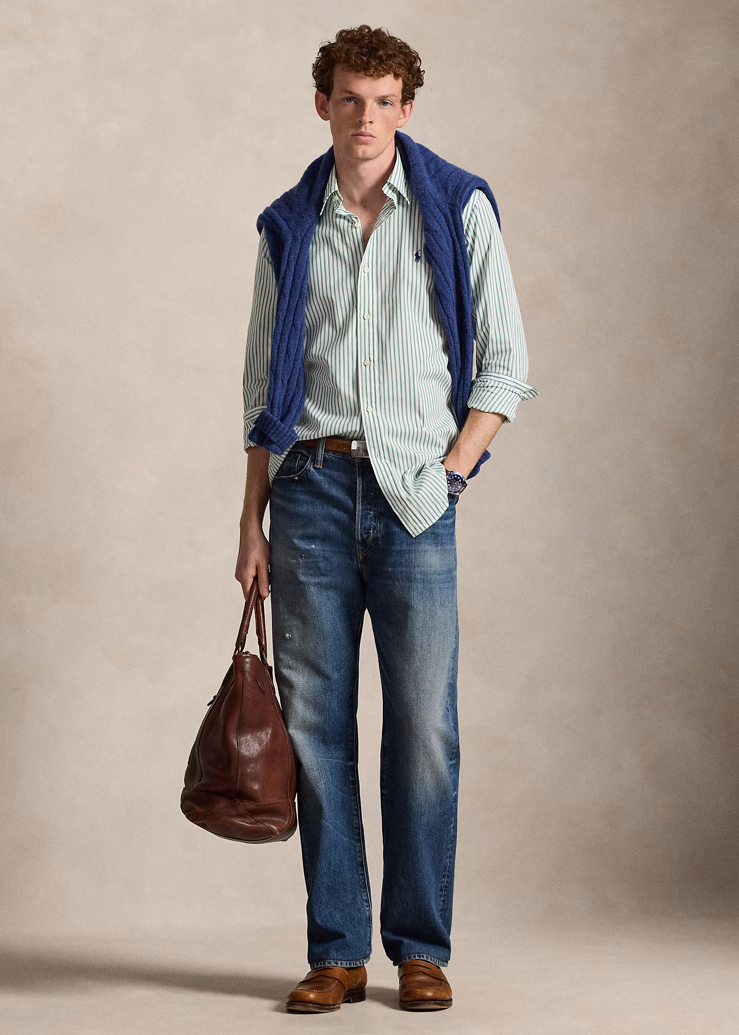 Custom-Fit Popelinehemd mit Streifen - RALPH LAUREN OUTLET