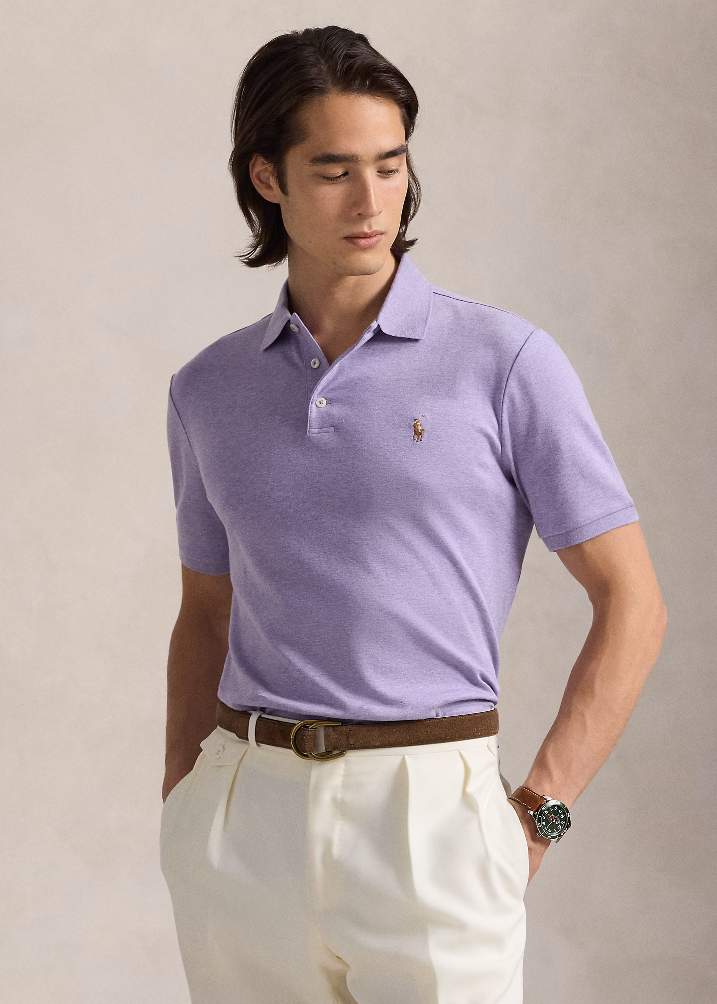 Custom-Slim-Fit Baumwoll-Poloshirt - RALPH LAUREN OUTLET