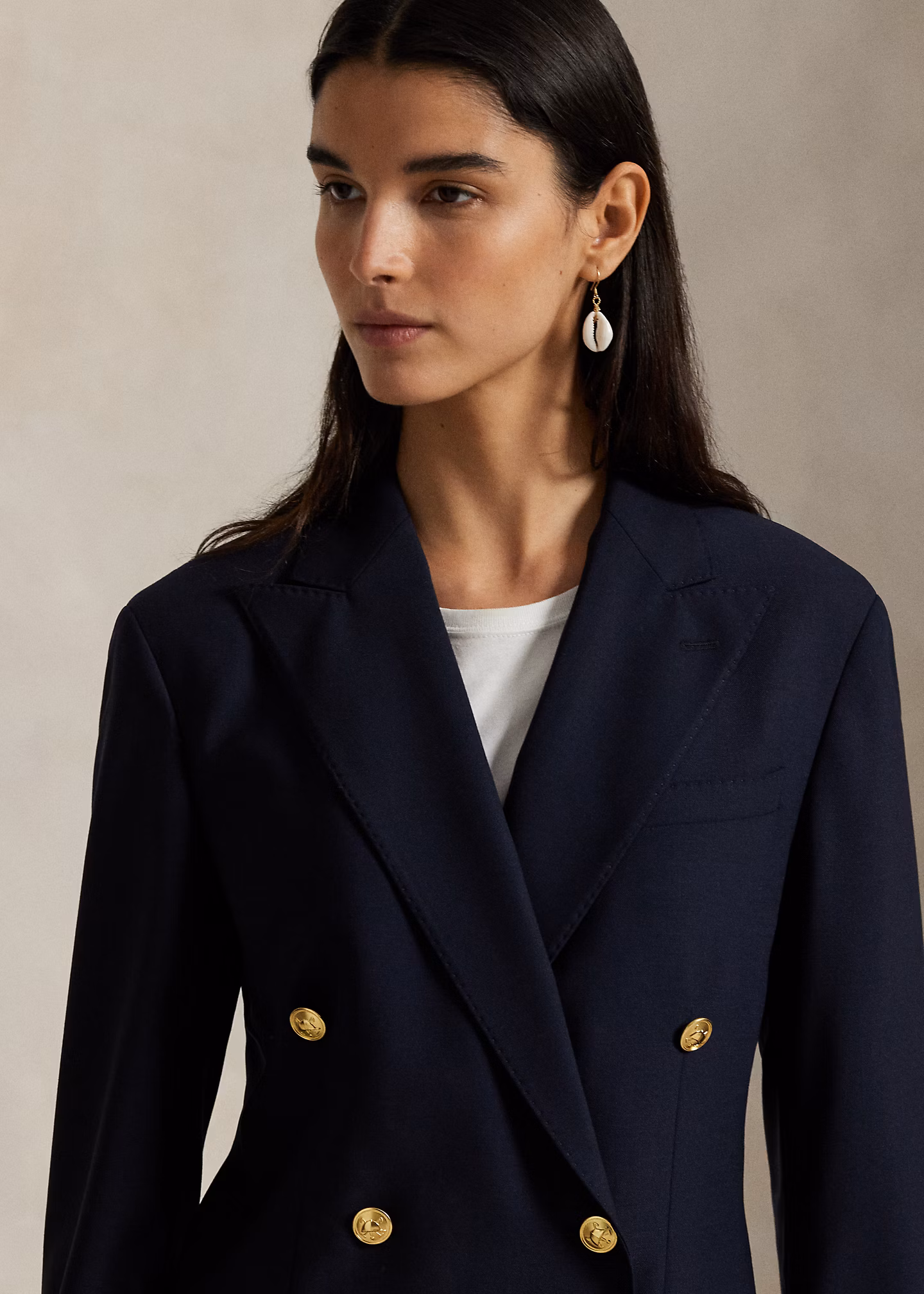 Zweireihiger Wollblazer mit Stretch - RALPH LAUREN OUTLET