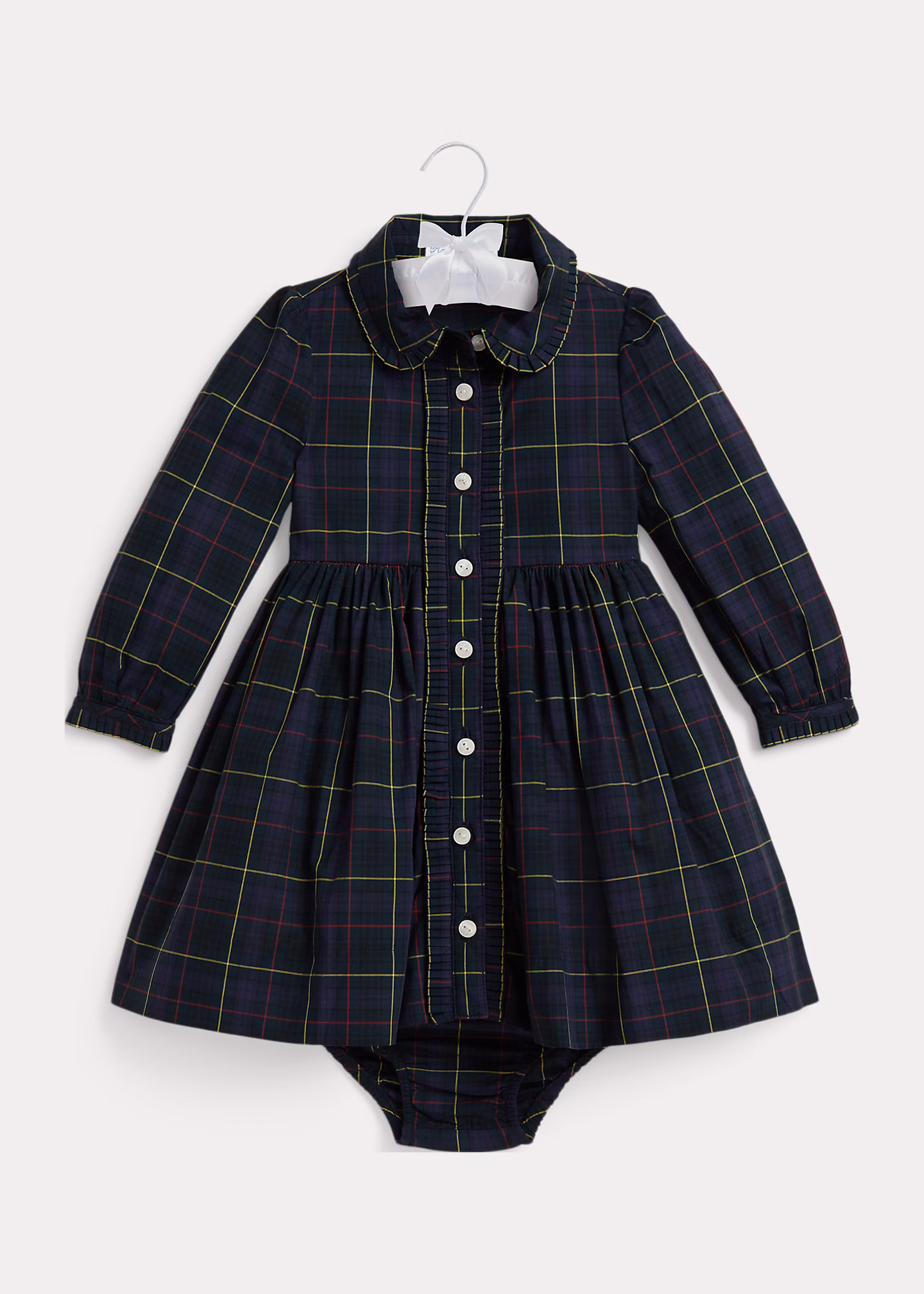 Kariertes Popelinekleid mit Höschen - RALPH LAUREN OUTLET