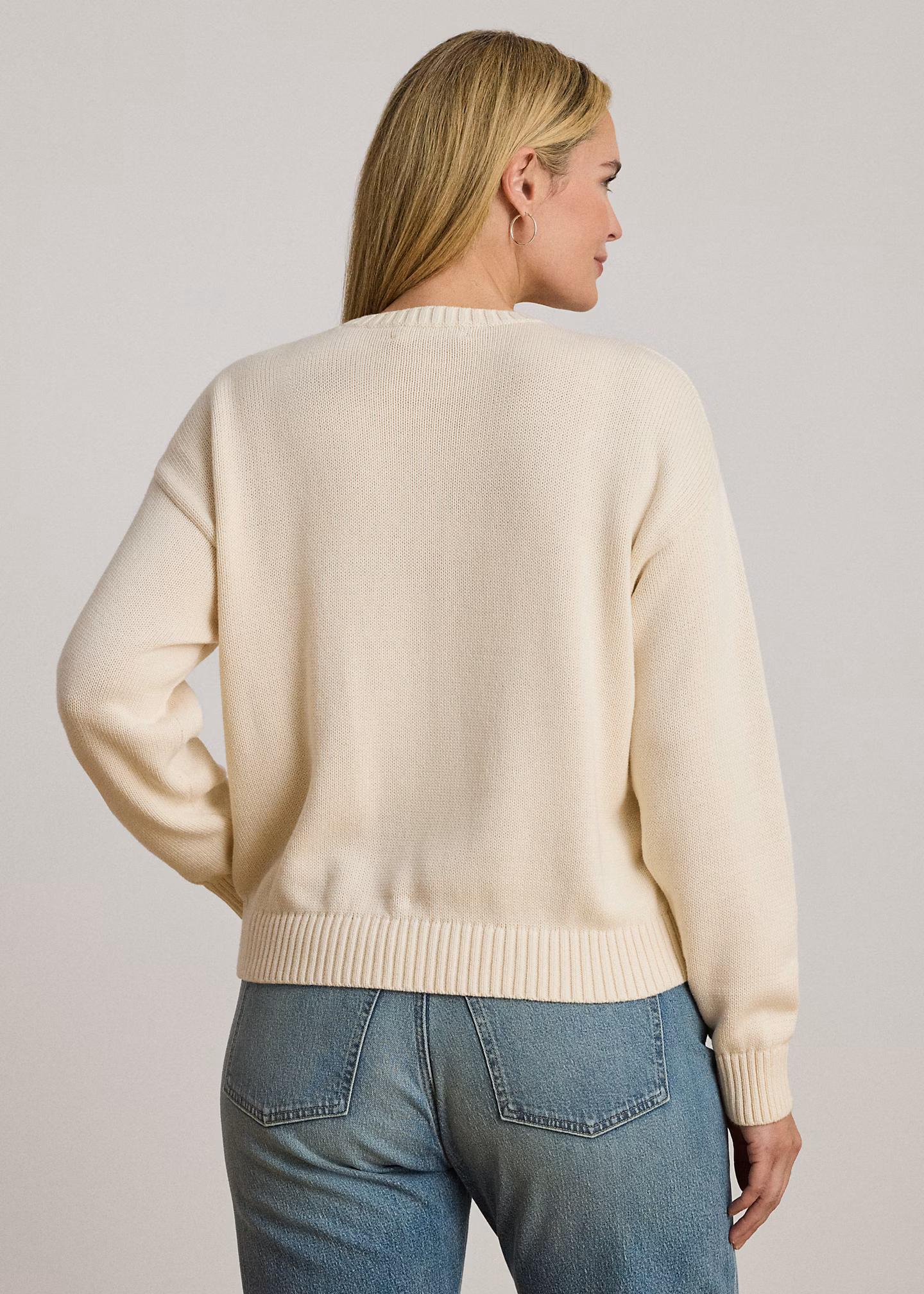 Baumwollpullover mit gesticktem Logo - RALPH LAUREN OUTLET