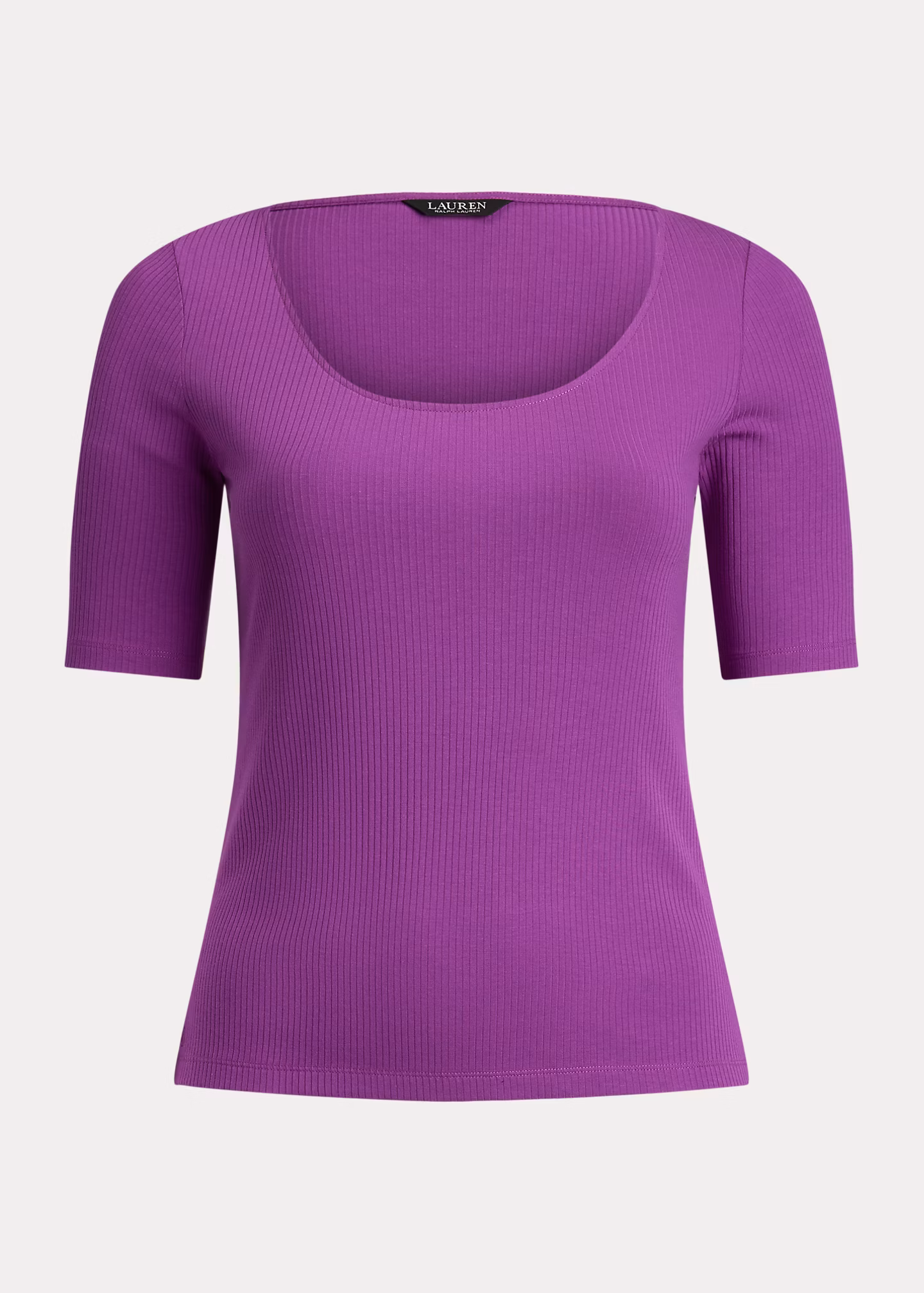 Geripptes T-Shirt aus Baumwollmischung - RALPH LAUREN OUTLET