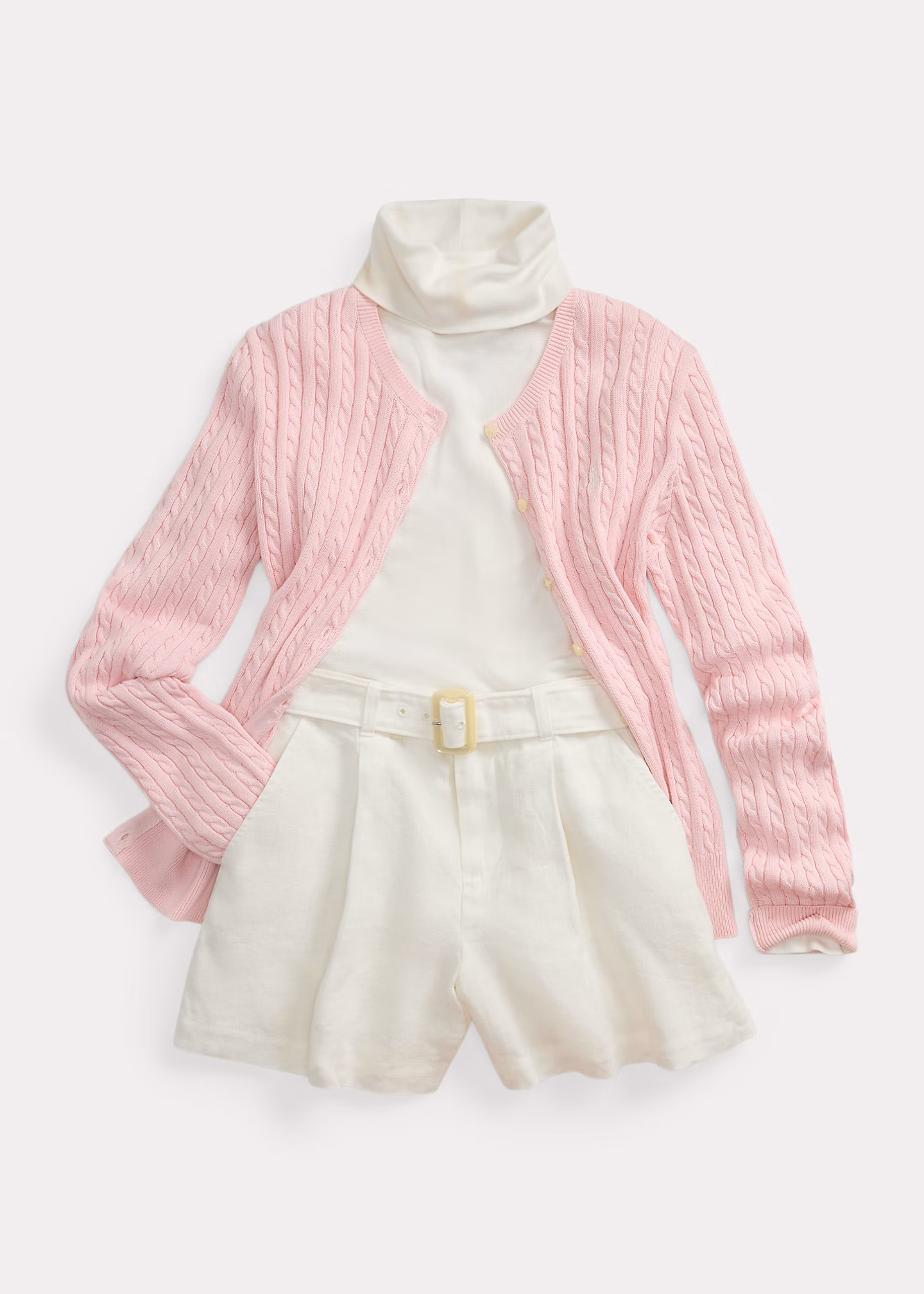 Baumwollstrickjacke mit Mini-Zopfmuster - RALPH LAUREN OUTLET