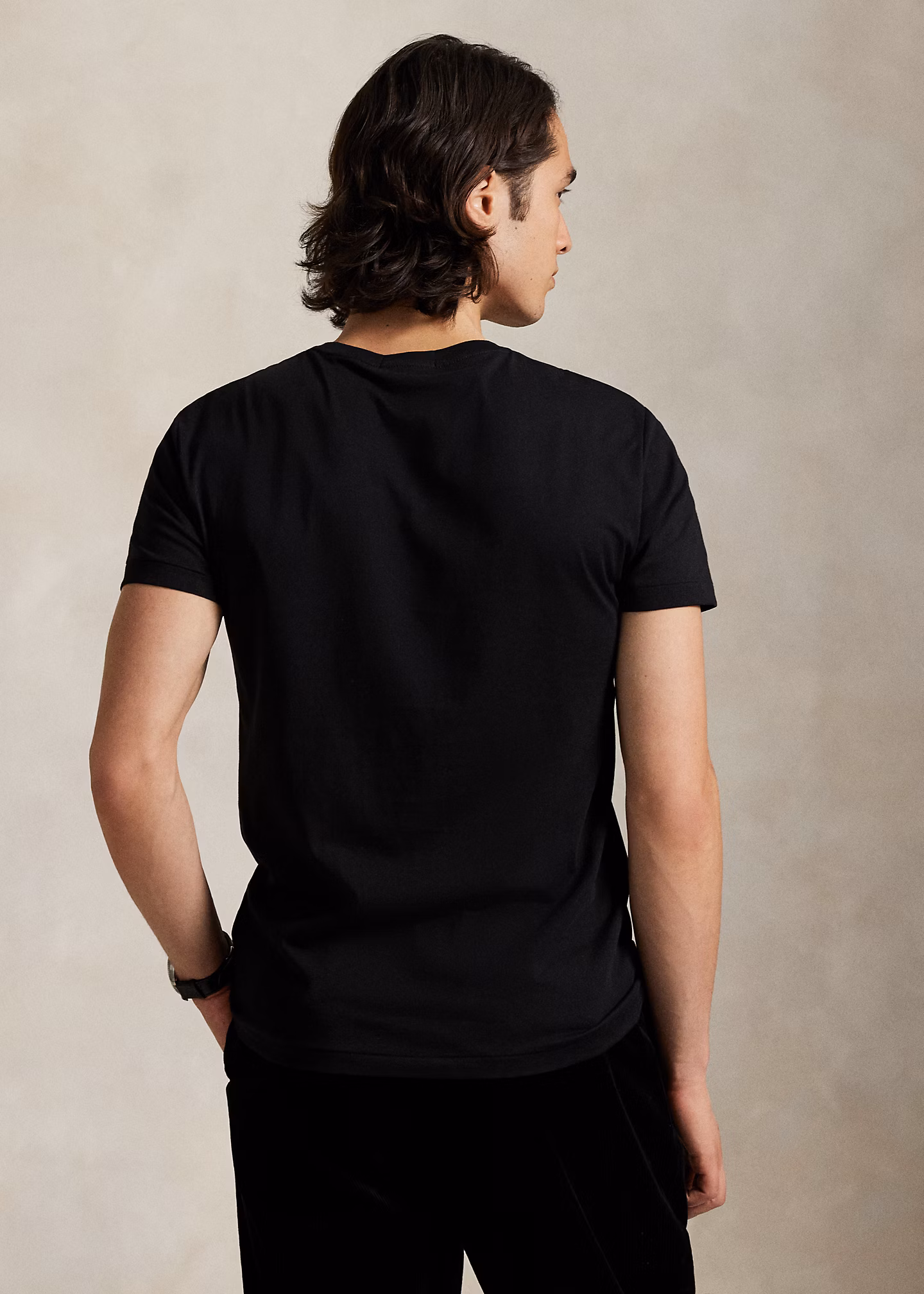 Custom-Slim-Fit T-Shirt mit Polo Bear - RALPH LAUREN OUTLET