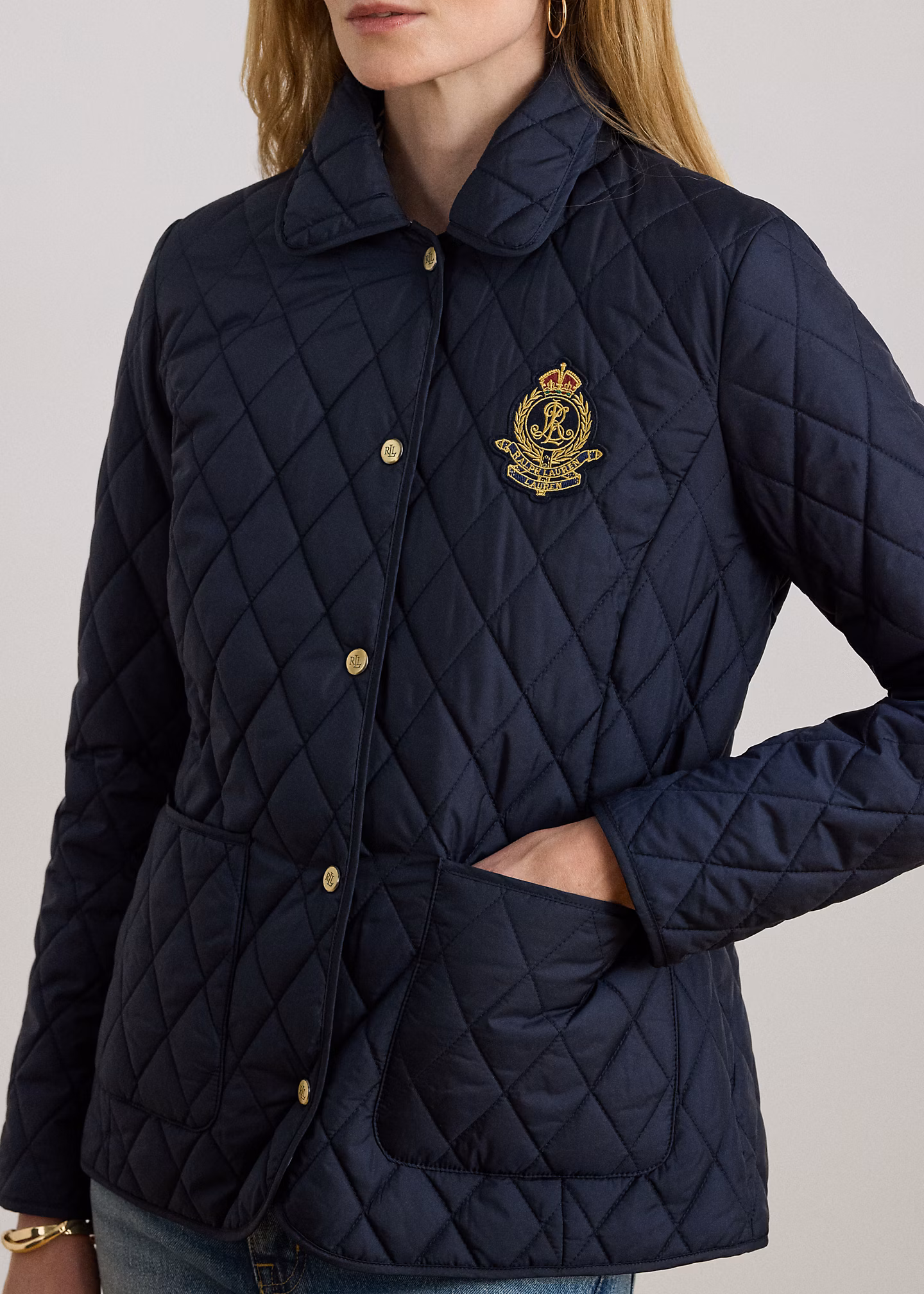 Steppjacke mit Wappenaufnäher - RALPH LAUREN OUTLET