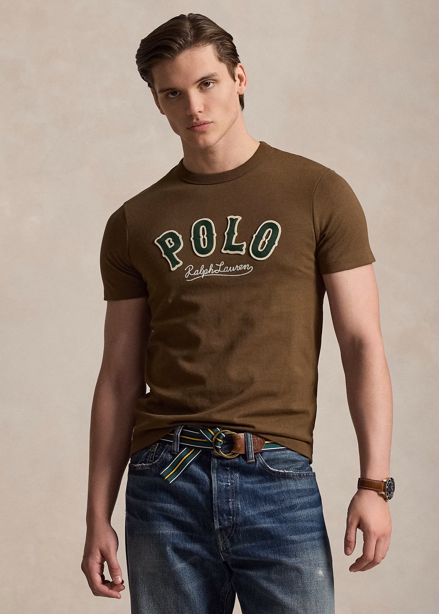 Custom-Slim-Fit T-Shirt mit Western-Logo - RALPH LAUREN OUTLET