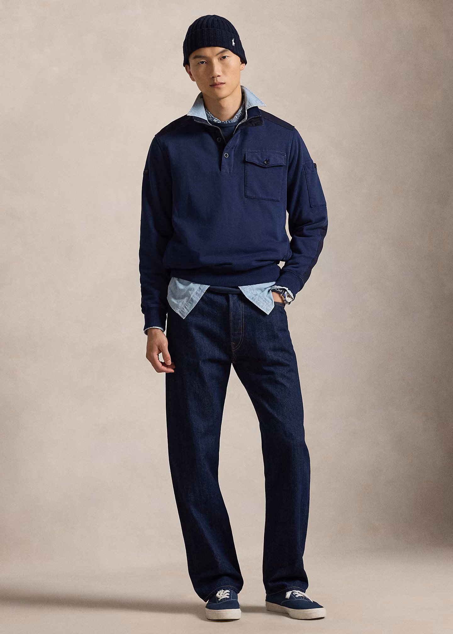 Utility-Sweatshirt aus Loopback-Fleece - RALPH LAUREN OUTLET