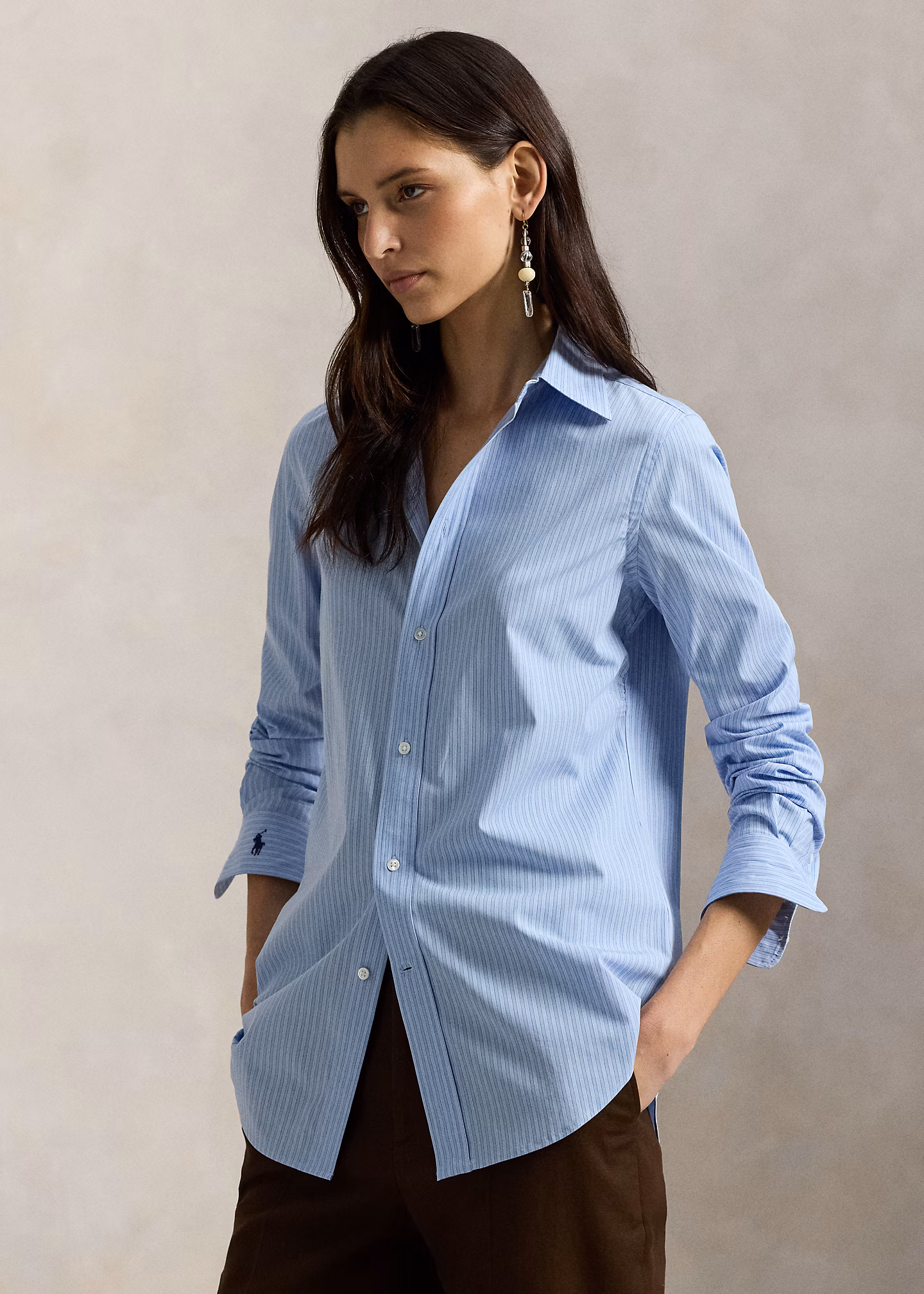 Stretch-Slim-Fit Fil-à-Fil-Baumwollhemd - RALPH LAUREN OUTLET