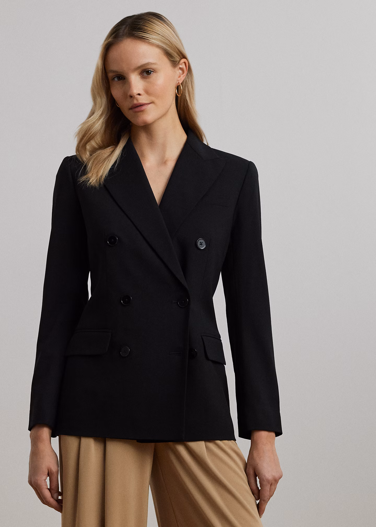 Zweireihiger Blazer aus Wollkrepp - RALPH LAUREN OUTLET