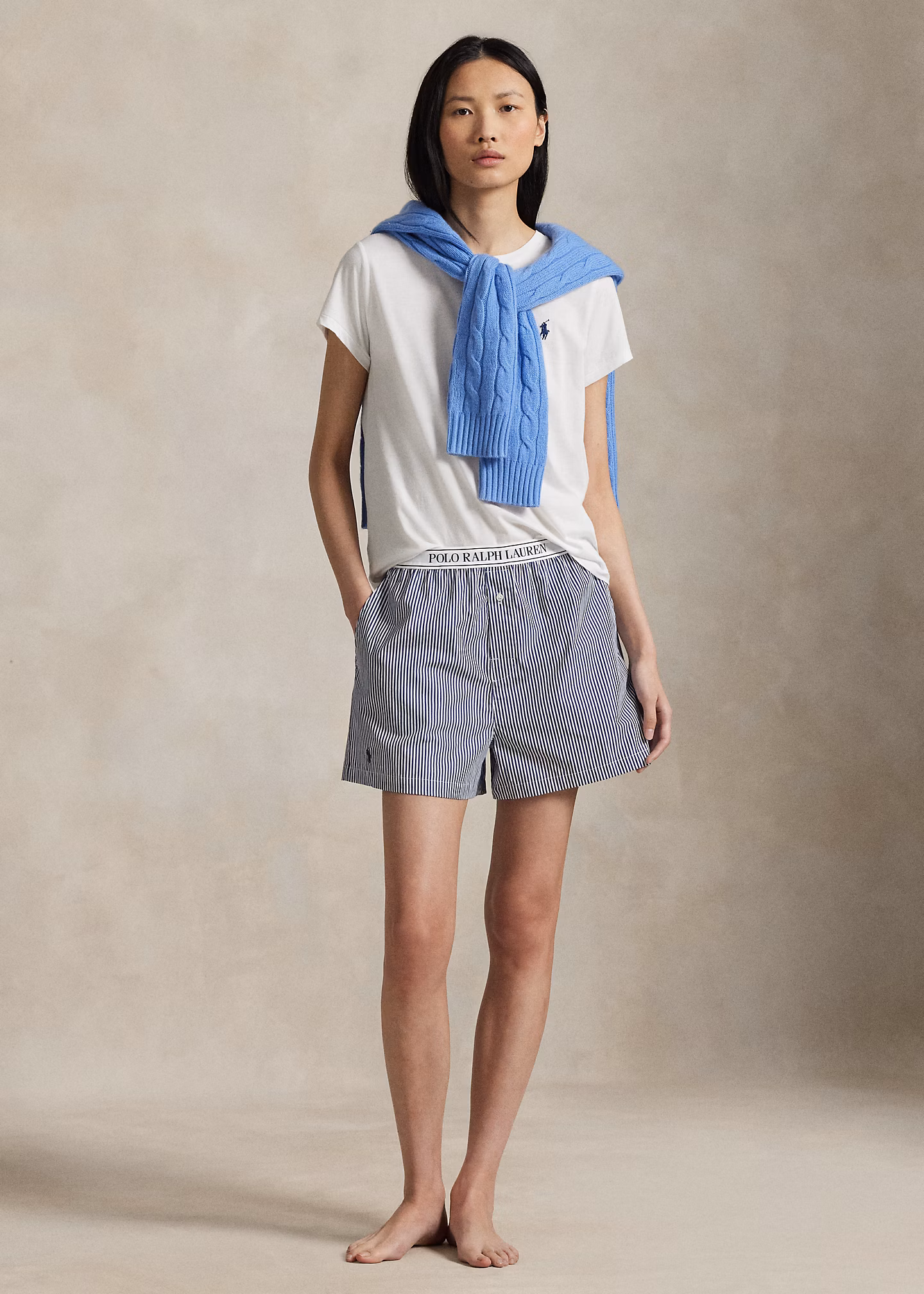 2er-Pack gestreifte Baumwoll-Boxershorts - RALPH LAUREN OUTLET