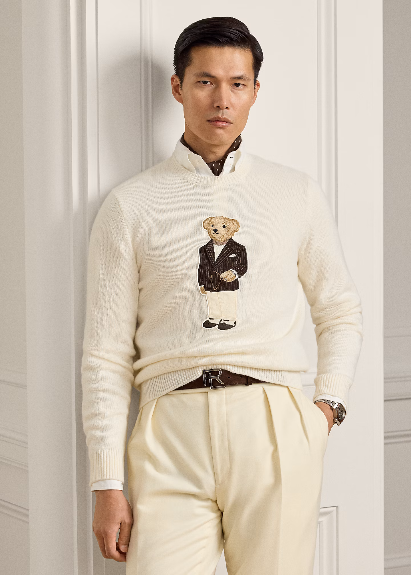 Kaschmirpullover mit Polo Bear - RALPH LAUREN OUTLET