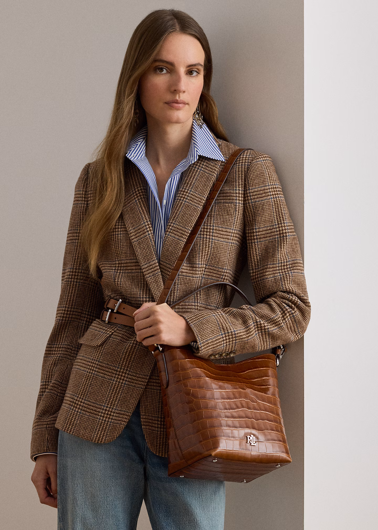 Beuteltasche Witley mit Krokodilprägung - RALPH LAUREN OUTLET