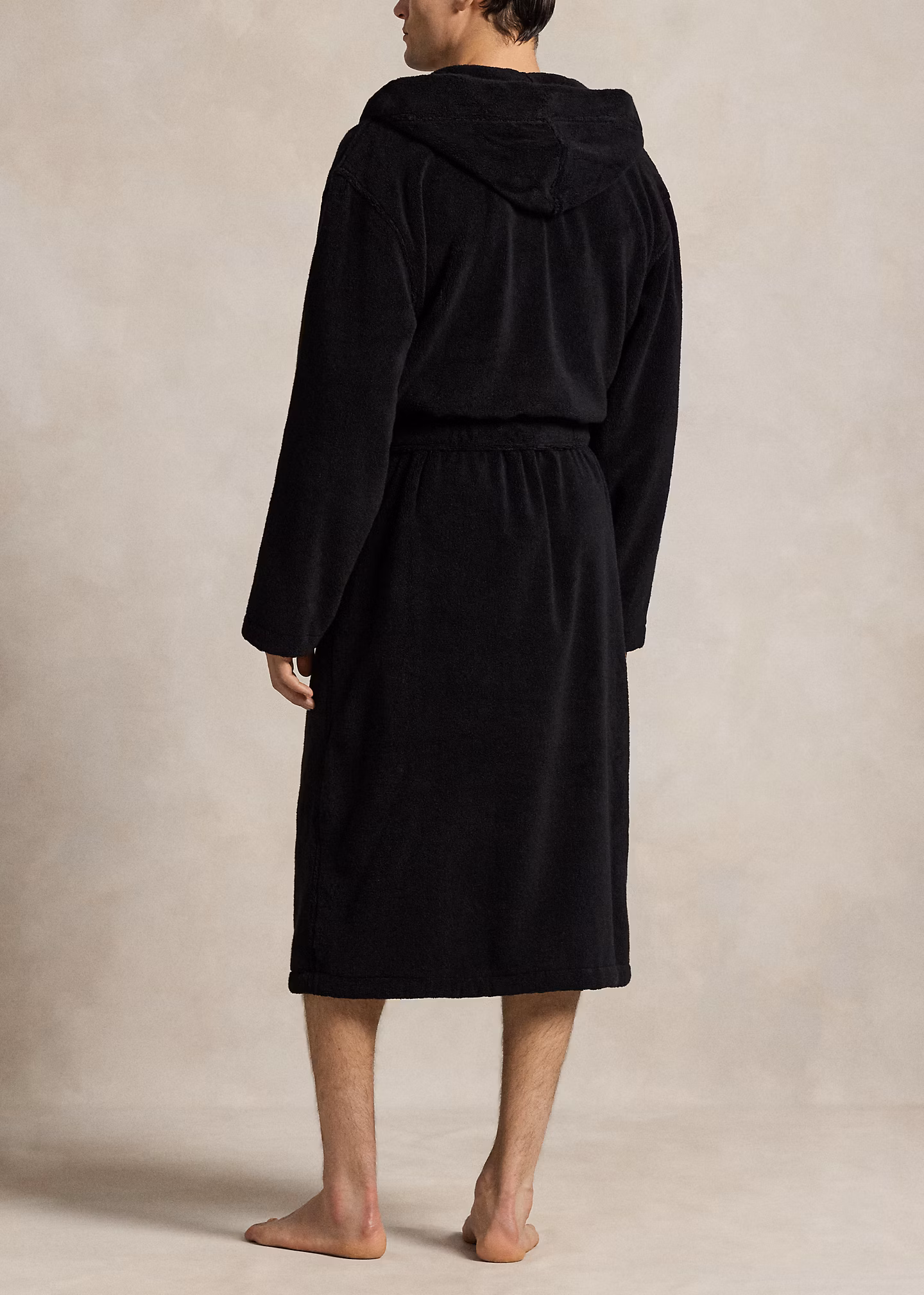 Baumwollfrottee-Bademantel mit Logo - RALPH LAUREN OUTLET