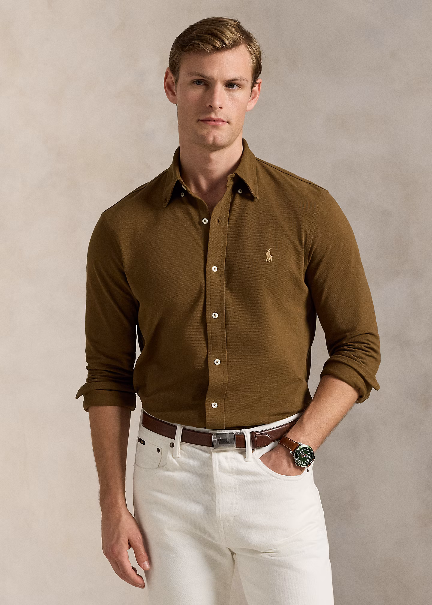 Featherweight Piqué-Hemd - RALPH LAUREN OUTLET