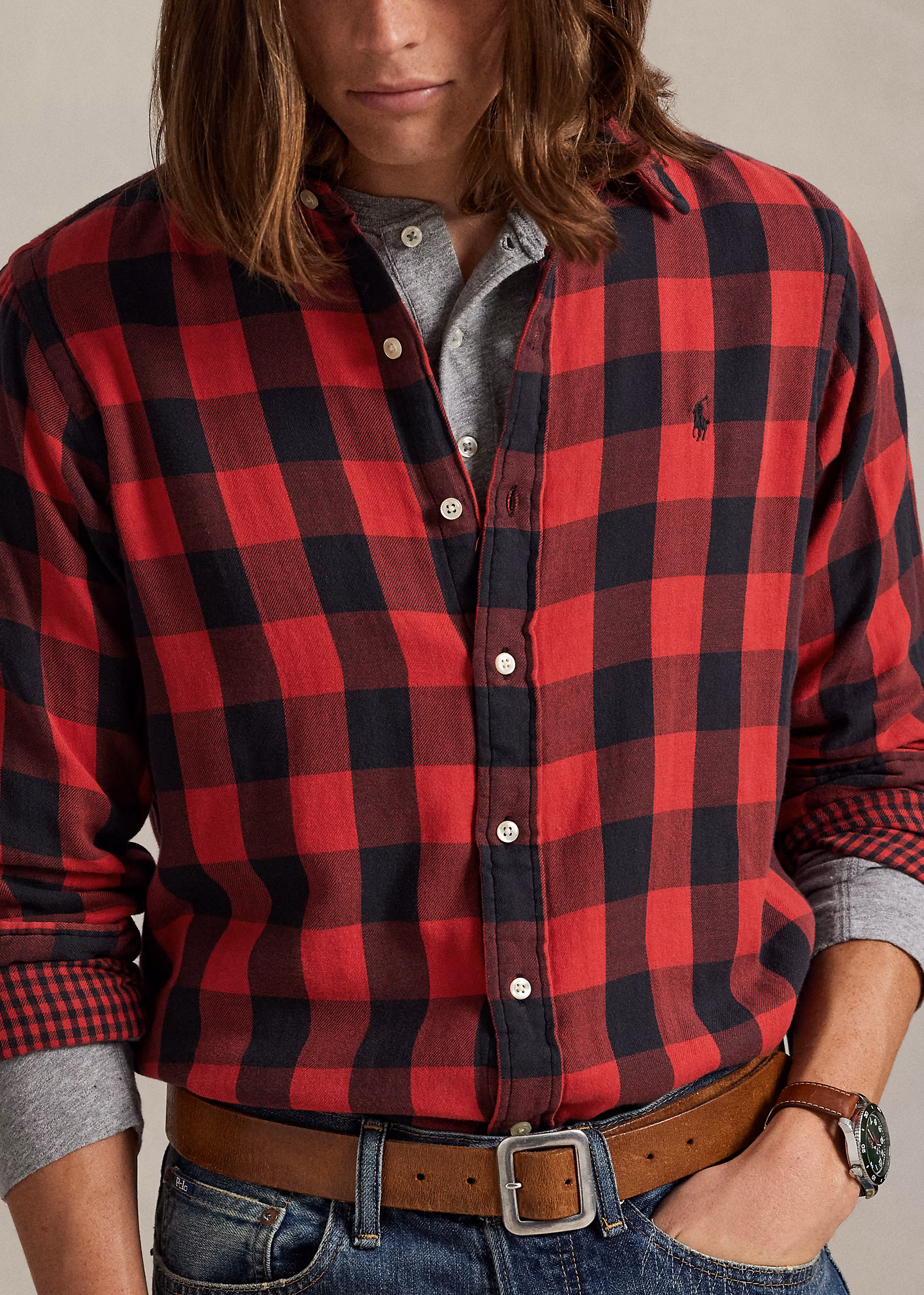 Custom-Fit Hemd mit Karomuster - RALPH LAUREN OUTLET