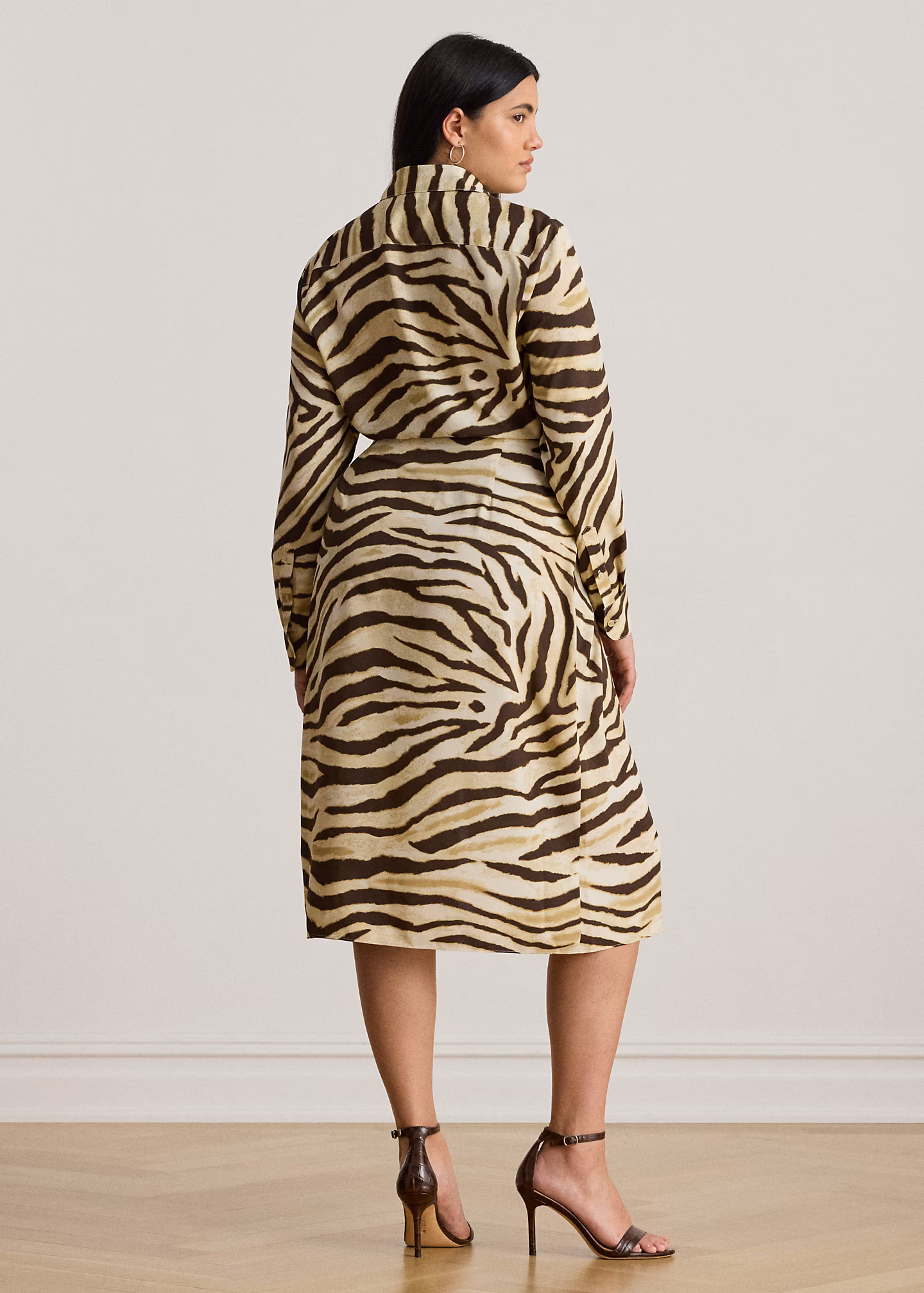 Crêpe-Hemdkleid mit Zebramuster - RALPH LAUREN OUTLET