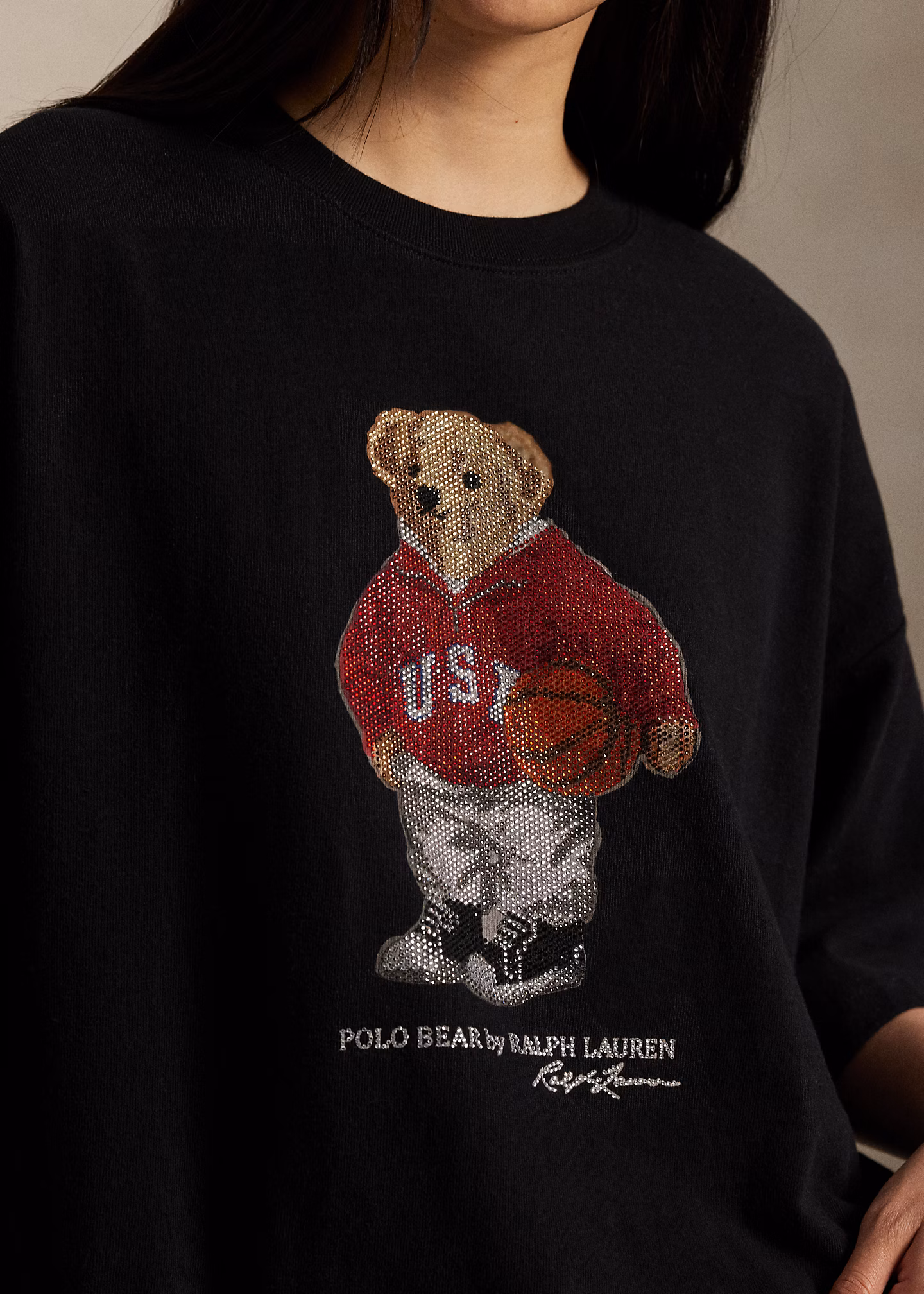 Baumwolljersey-T-Shirt mit Polo Bear - RALPH LAUREN OUTLET