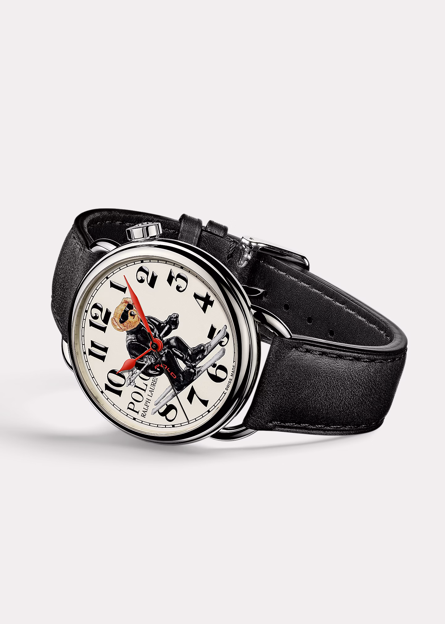 Stahl-Armbanduhr in Weiß mit Polo Bear - RALPH LAUREN OUTLET