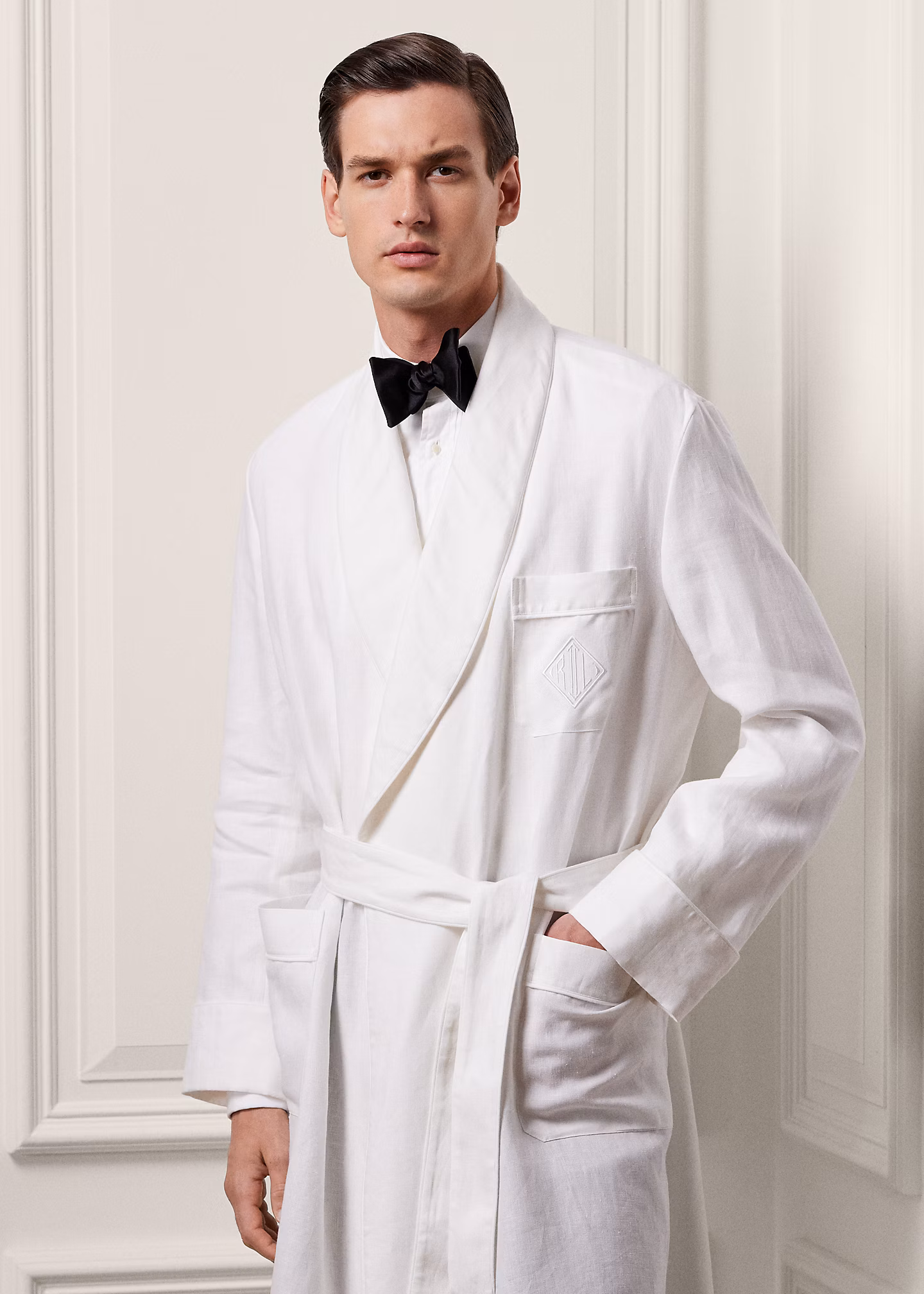 Bademantel aus Leinen mit Monogramm - RALPH LAUREN OUTLET