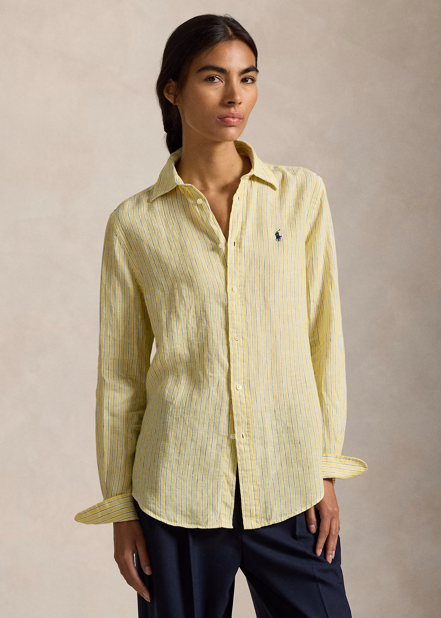 Gestreiftes Classic-Fit Leinenhemd - RALPH LAUREN OUTLET