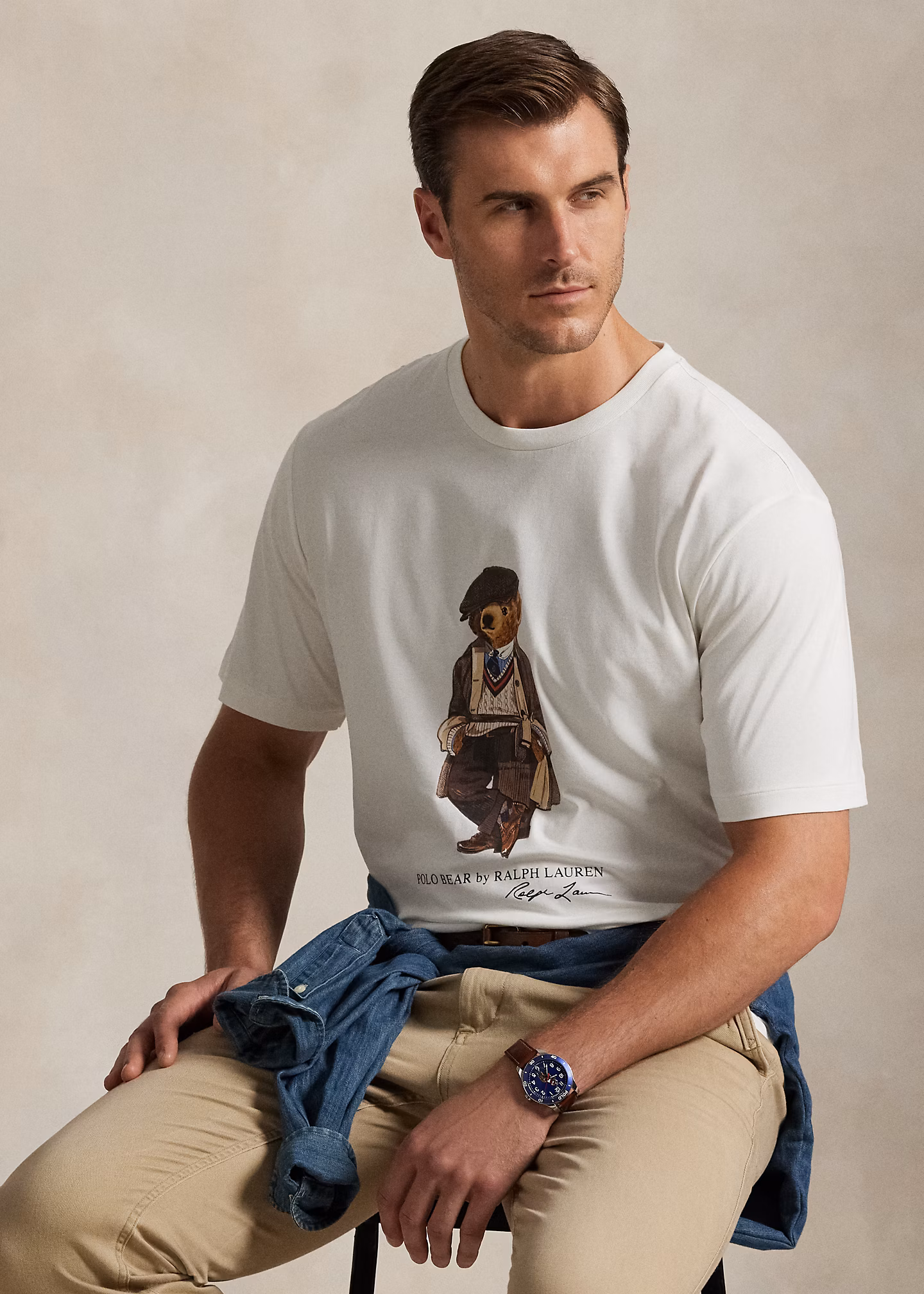 Jersey-T-Shirt mit Polo Bear - RALPH LAUREN OUTLET