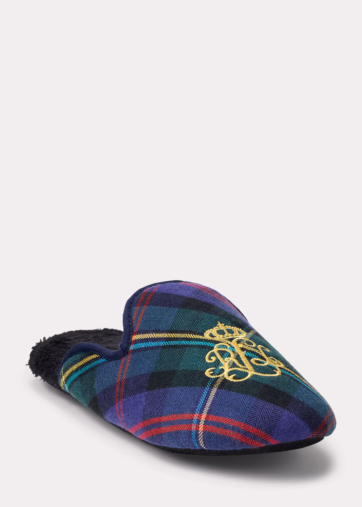Karierte Hausschuhe mit Monogramm - RALPH LAUREN OUTLET