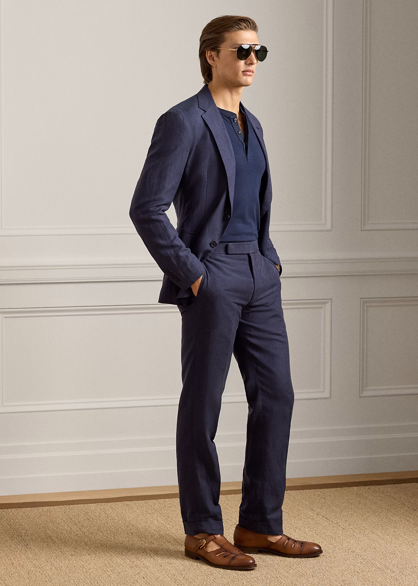 Handgeschneiderte Hose Gregory mit Seide - RALPH LAUREN OUTLET