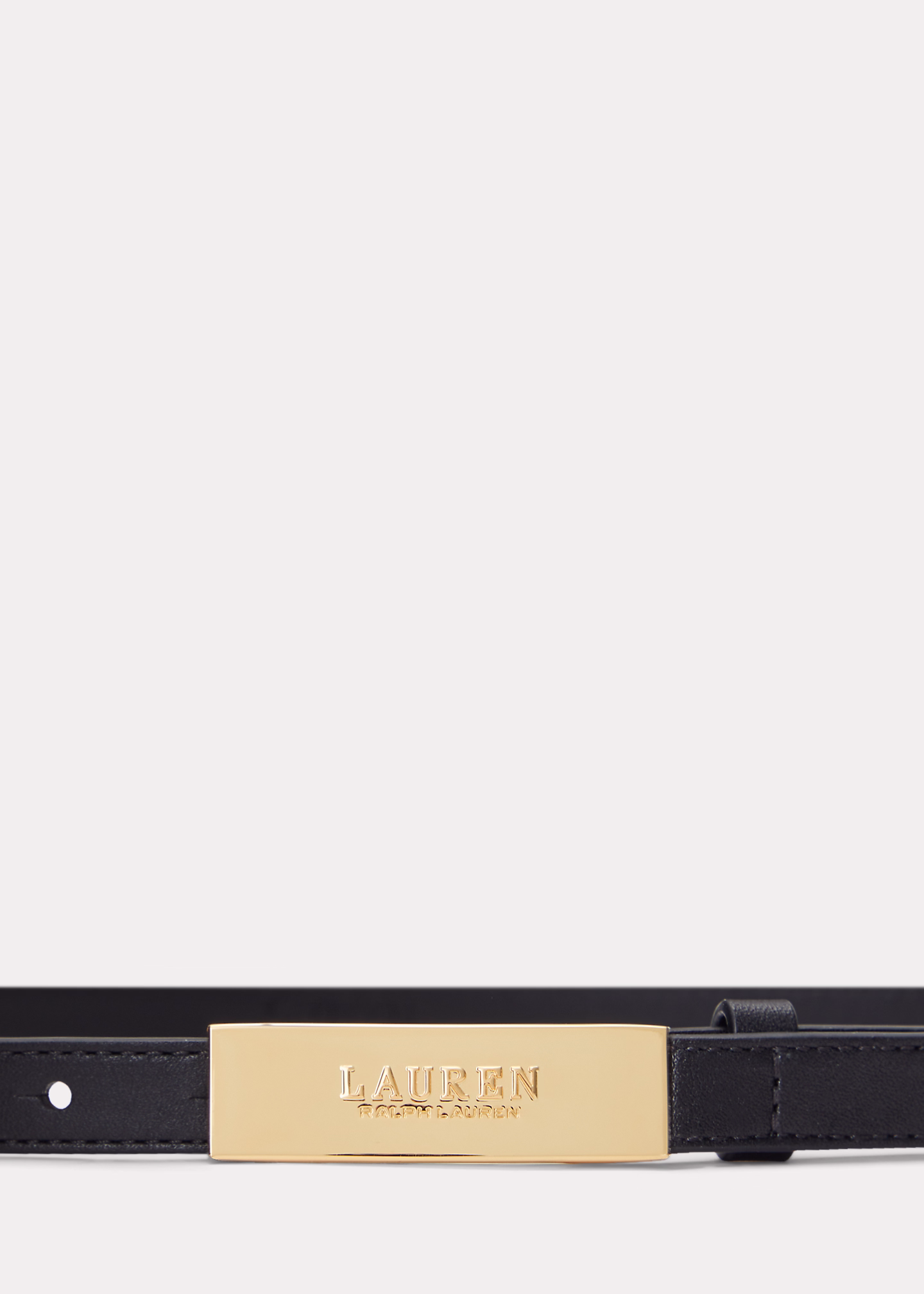 Schmaler Ledergürtel mit Logo - RALPH LAUREN OUTLET
