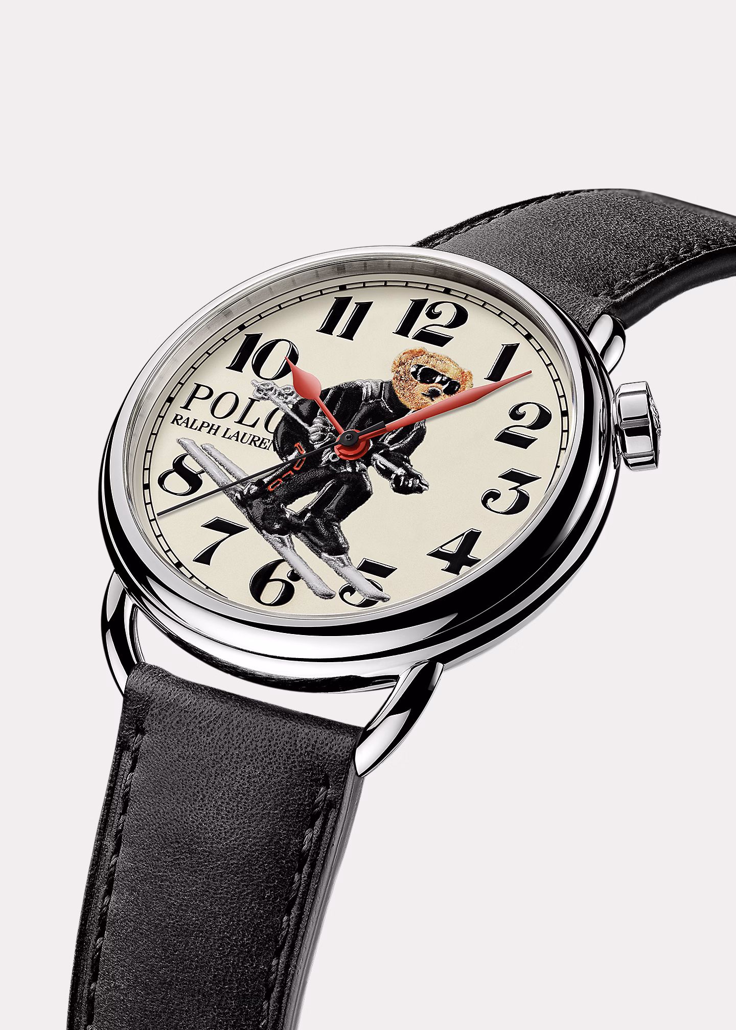 Stahl-Armbanduhr in Weiß mit Polo Bear - RALPH LAUREN OUTLET