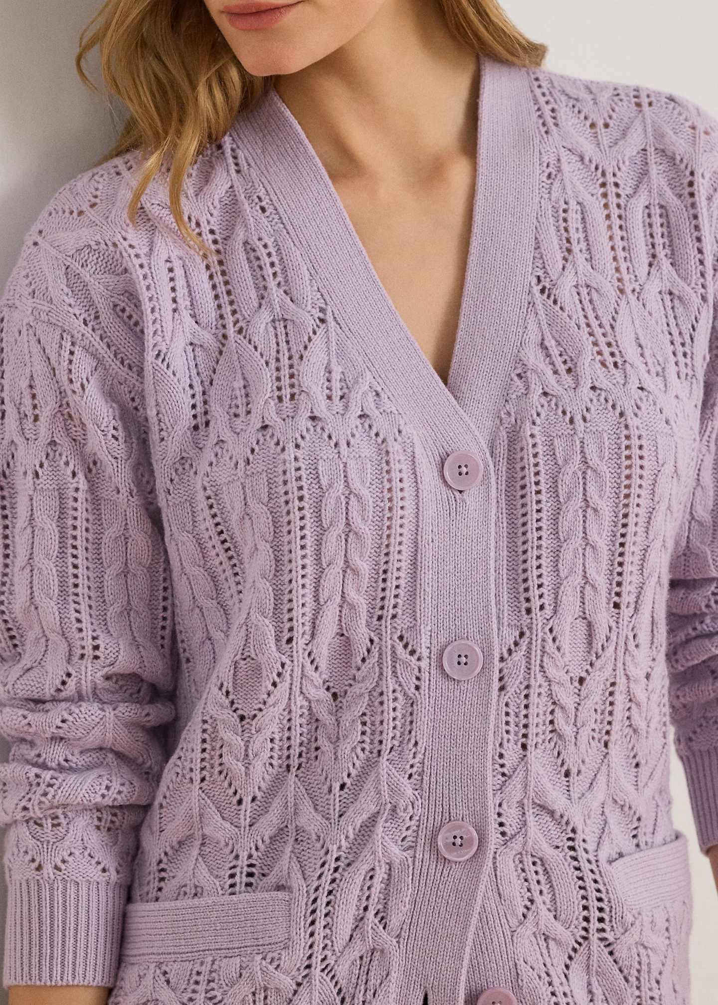 Strickjacke mit Lochmuster - RALPH LAUREN OUTLET