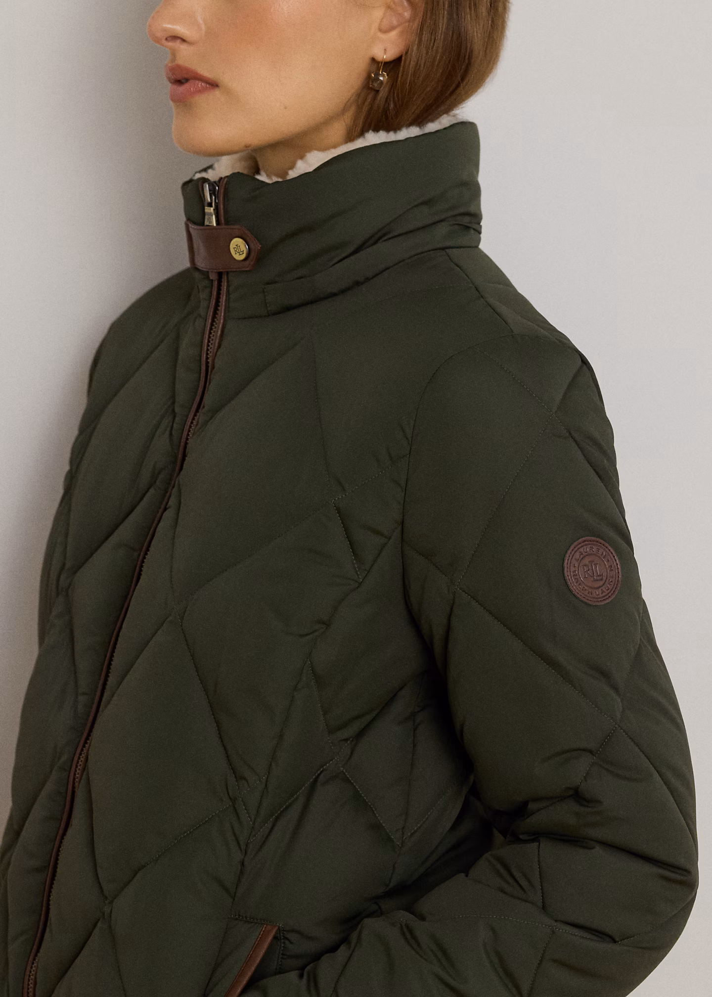 Steppjacke mit Kunstlederbesatz - RALPH LAUREN OUTLET